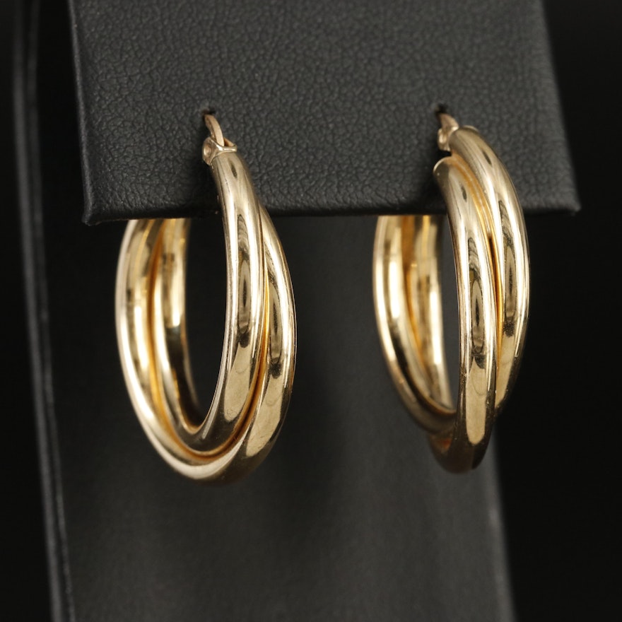 14K Double Hoop Earrings