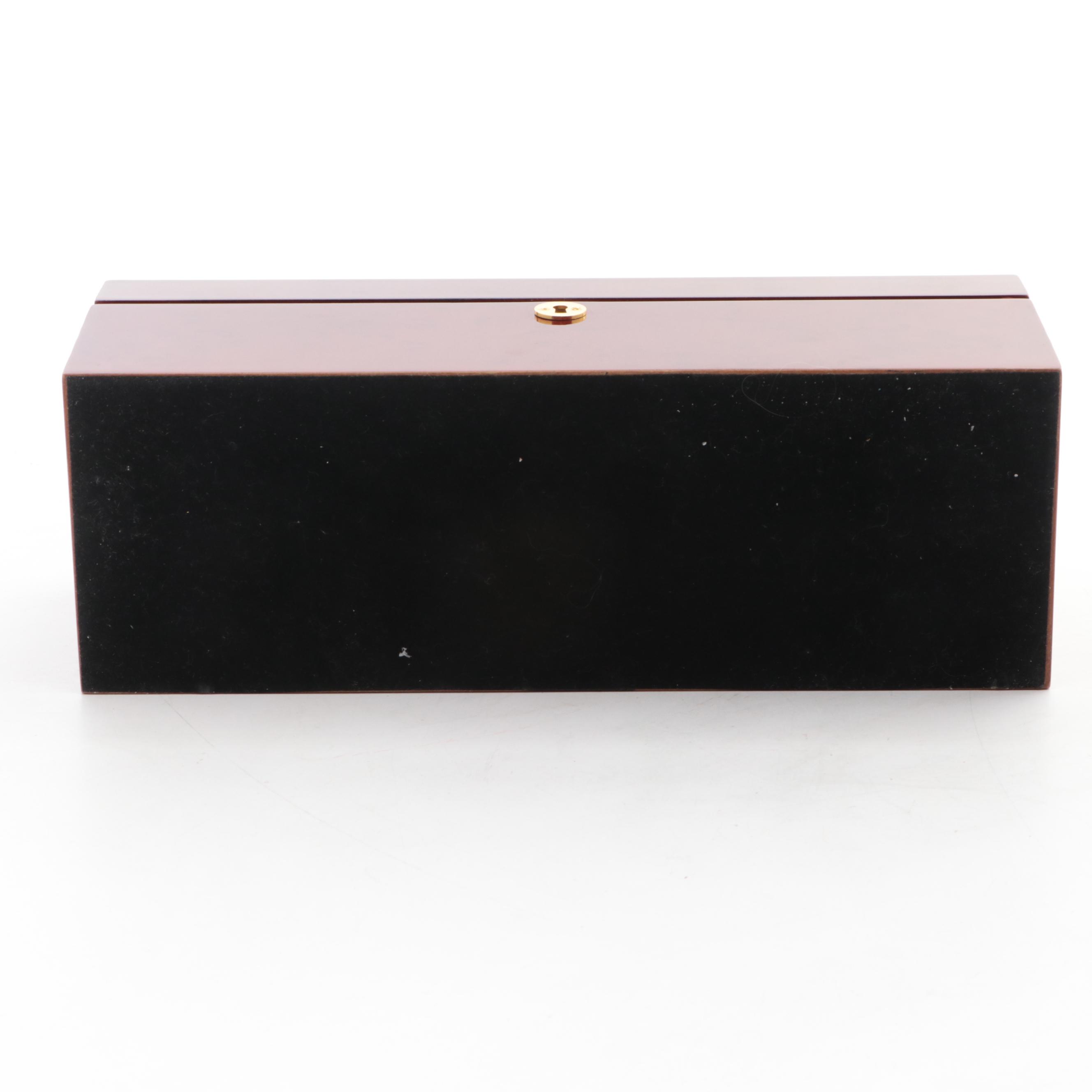 High Gloss Burl and Oak Finish Watch Cases