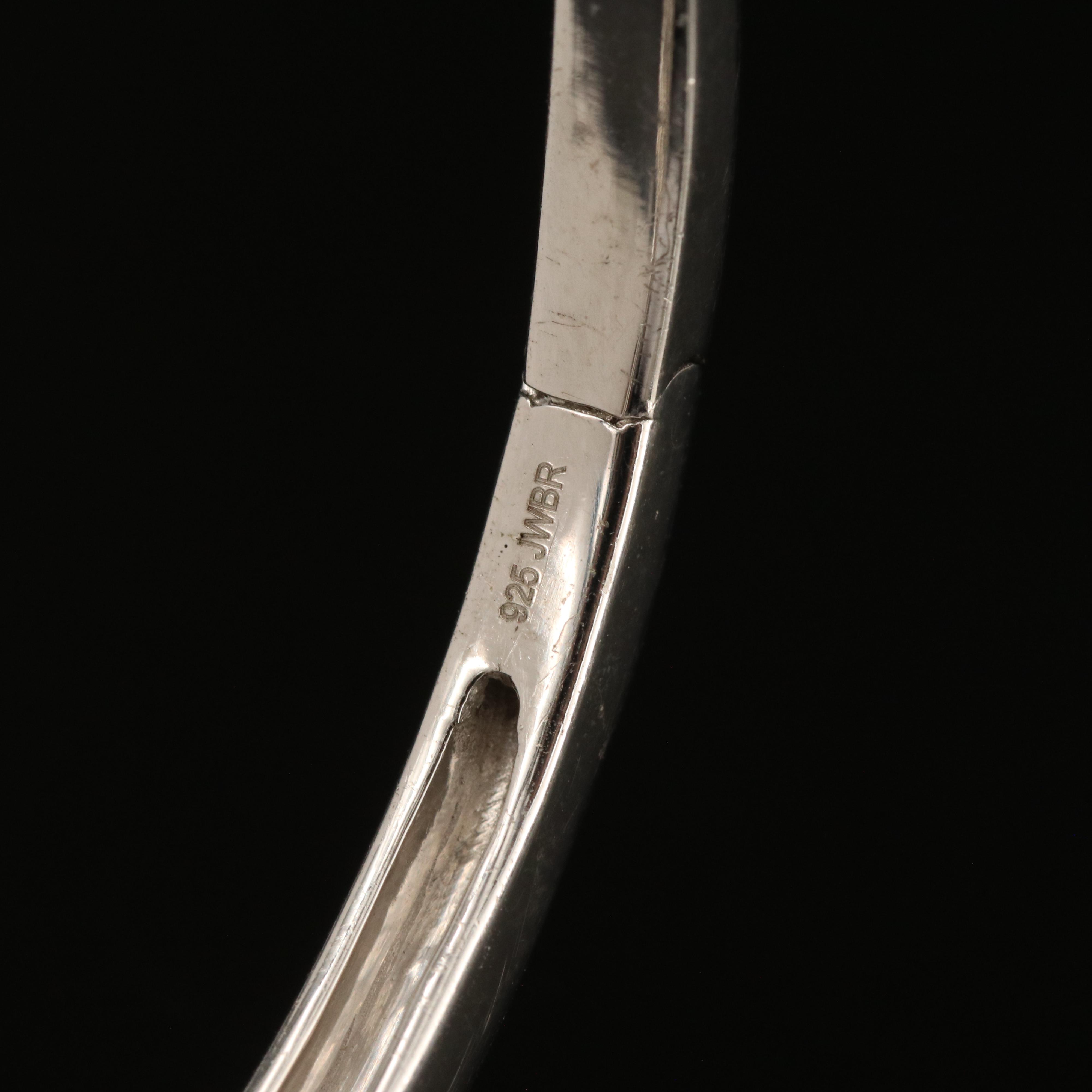 Sterling 1.00 CTW Diamond Hinged Bangle