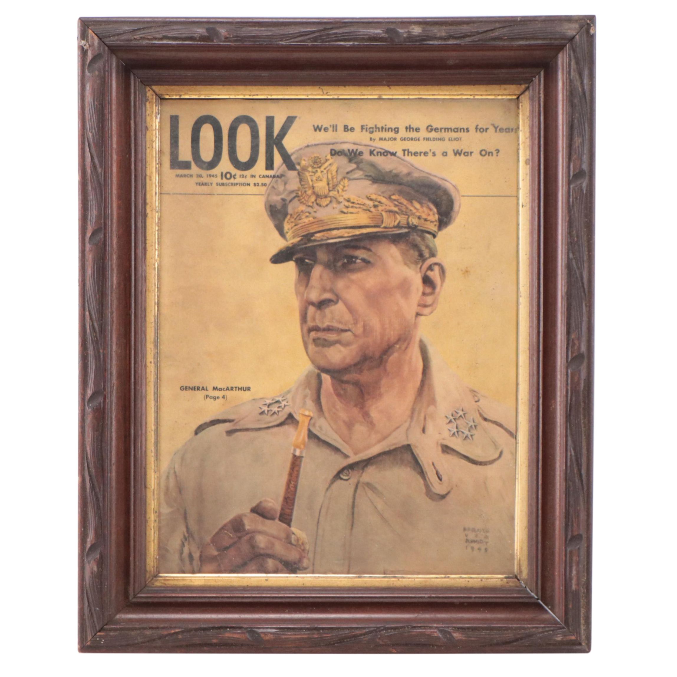 Look Magazine Offset Lithograph Propaganda Cover Page, 1945