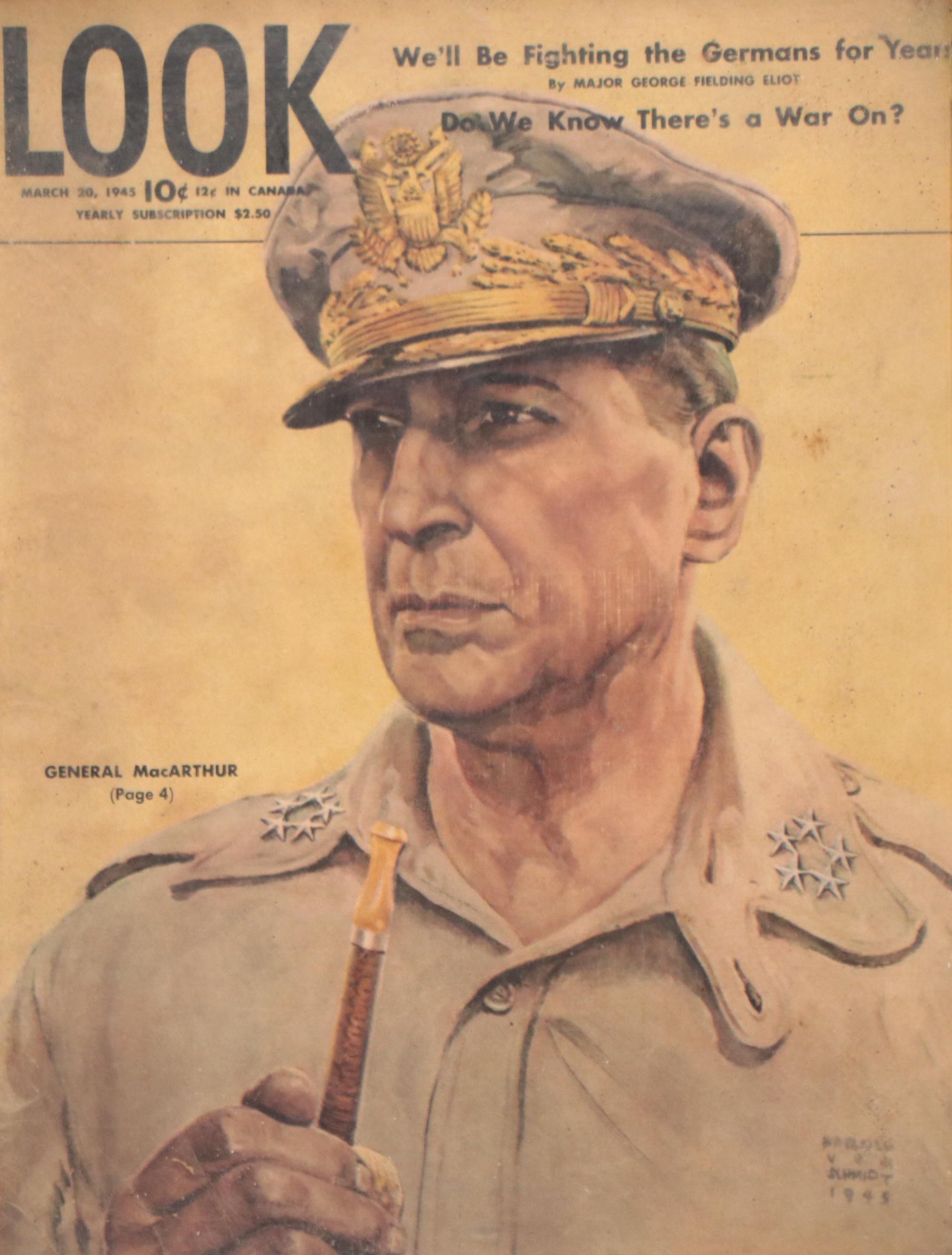 Look Magazine Offset Lithograph Propaganda Cover Page, 1945