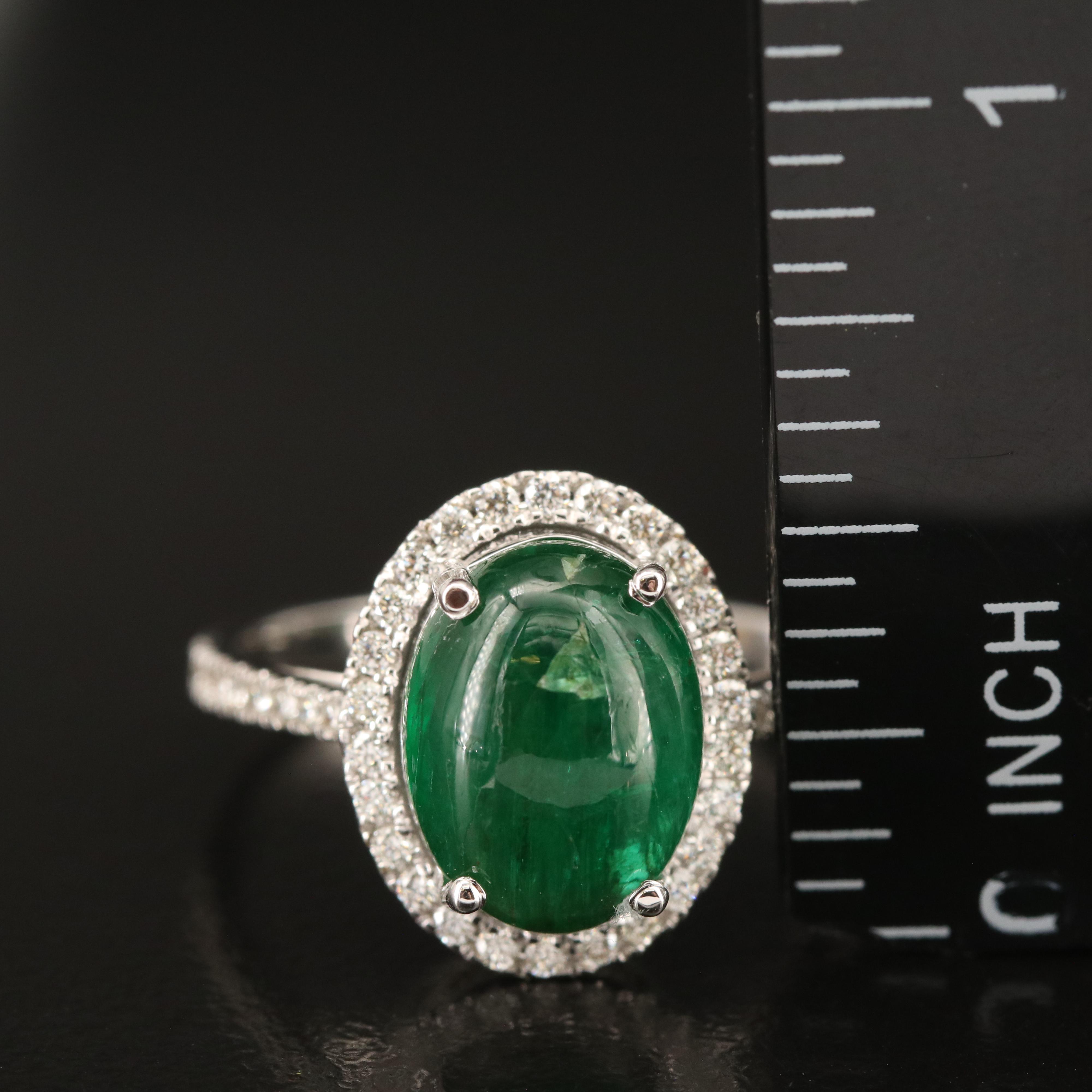18K 3.61 CT Emerald and Diamond Ring