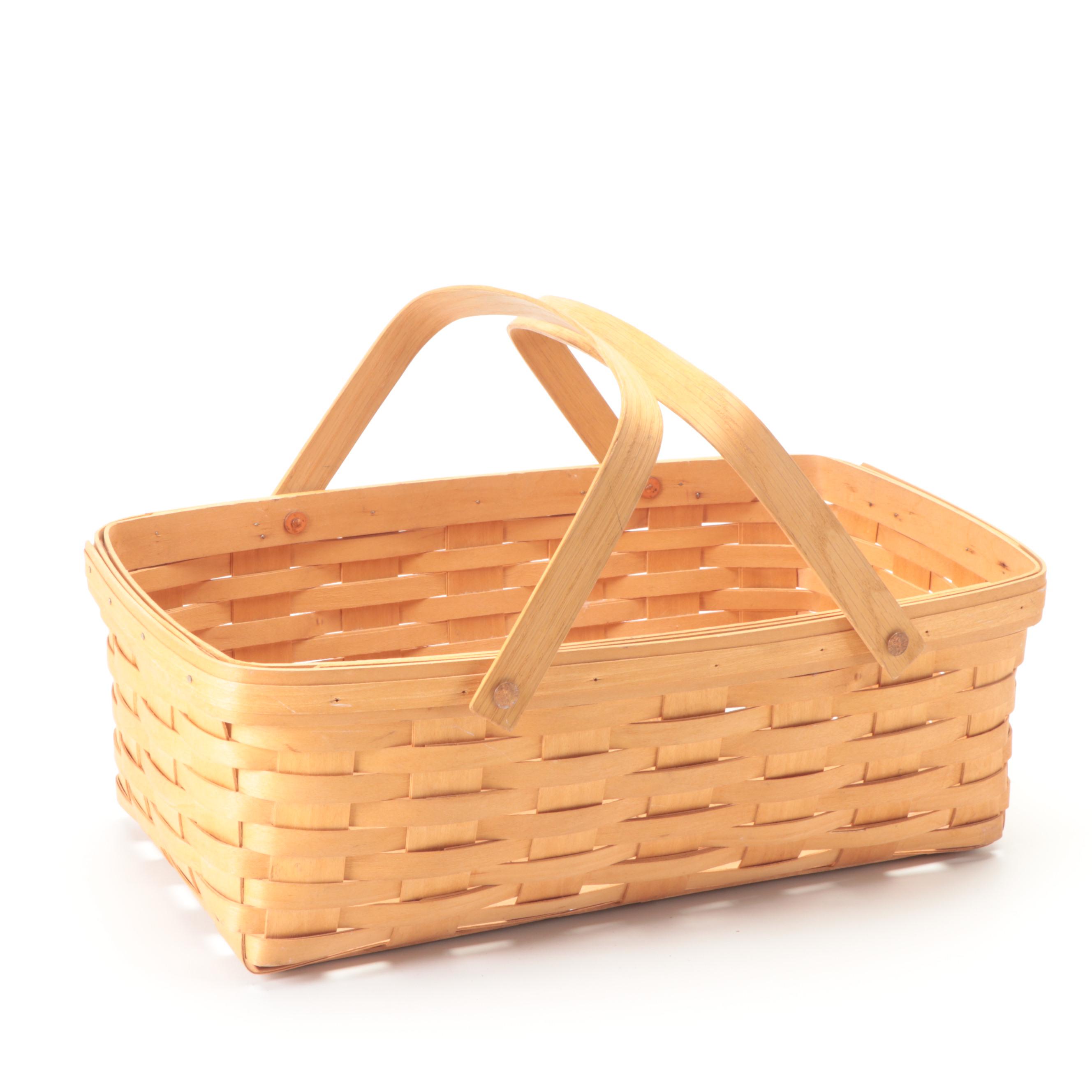 Royce Craft, Longaberger, and American Traditions Handwoven Plaited Baskets
