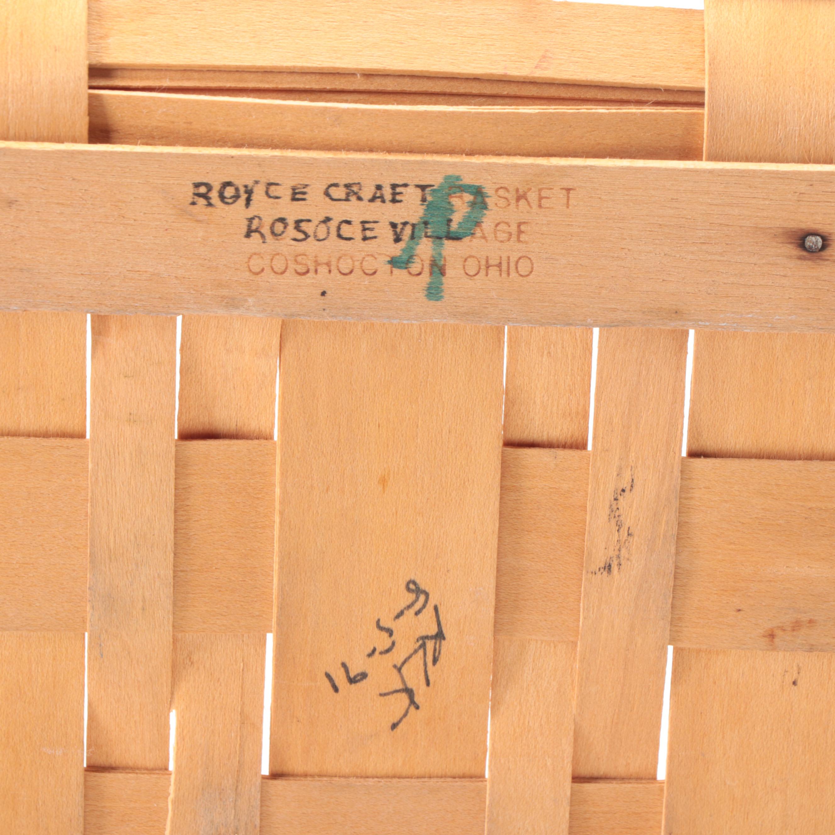 Royce Craft, Longaberger, and American Traditions Handwoven Plaited Baskets