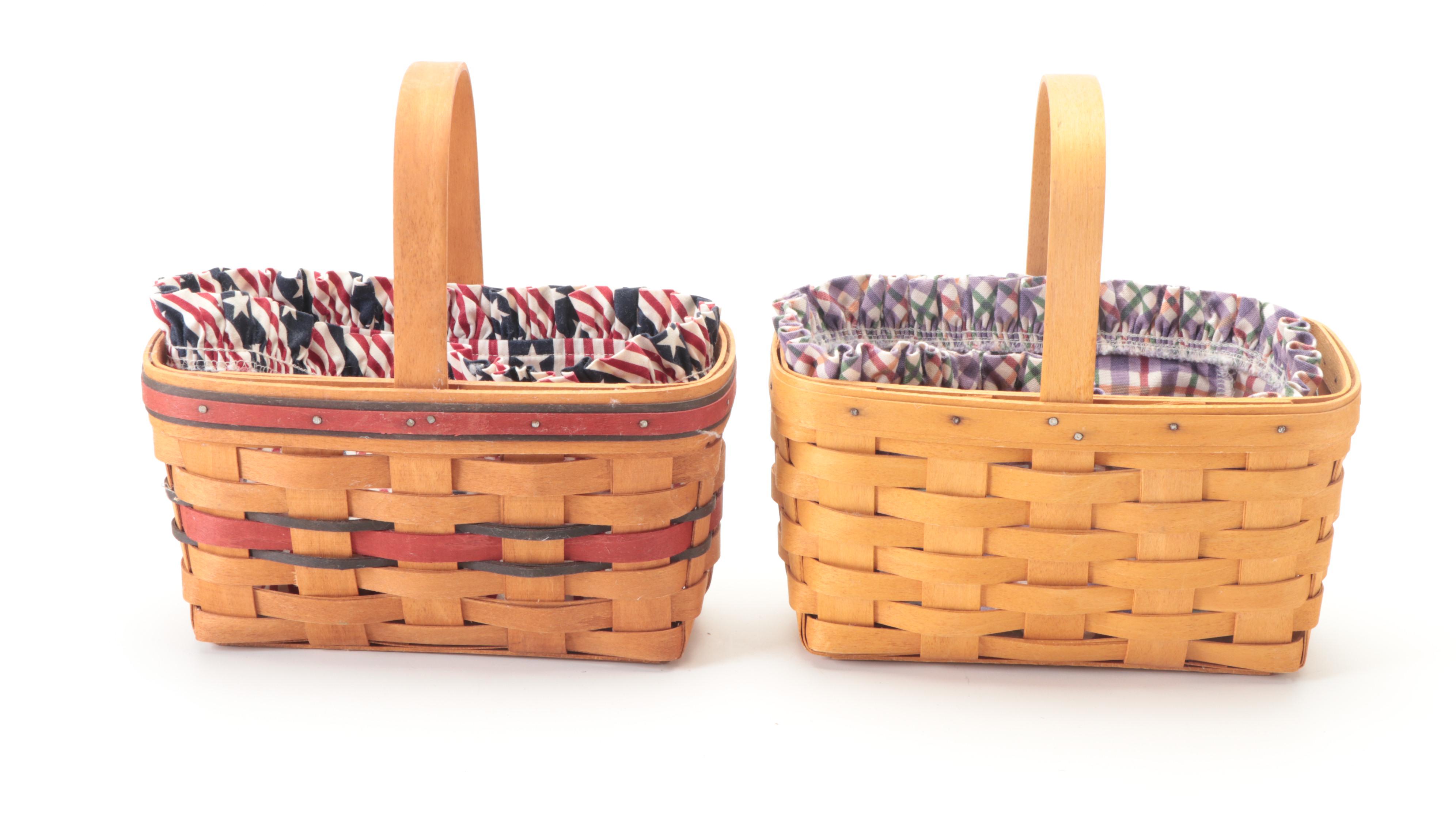 Royce Craft, Longaberger, and American Traditions Handwoven Plaited Baskets