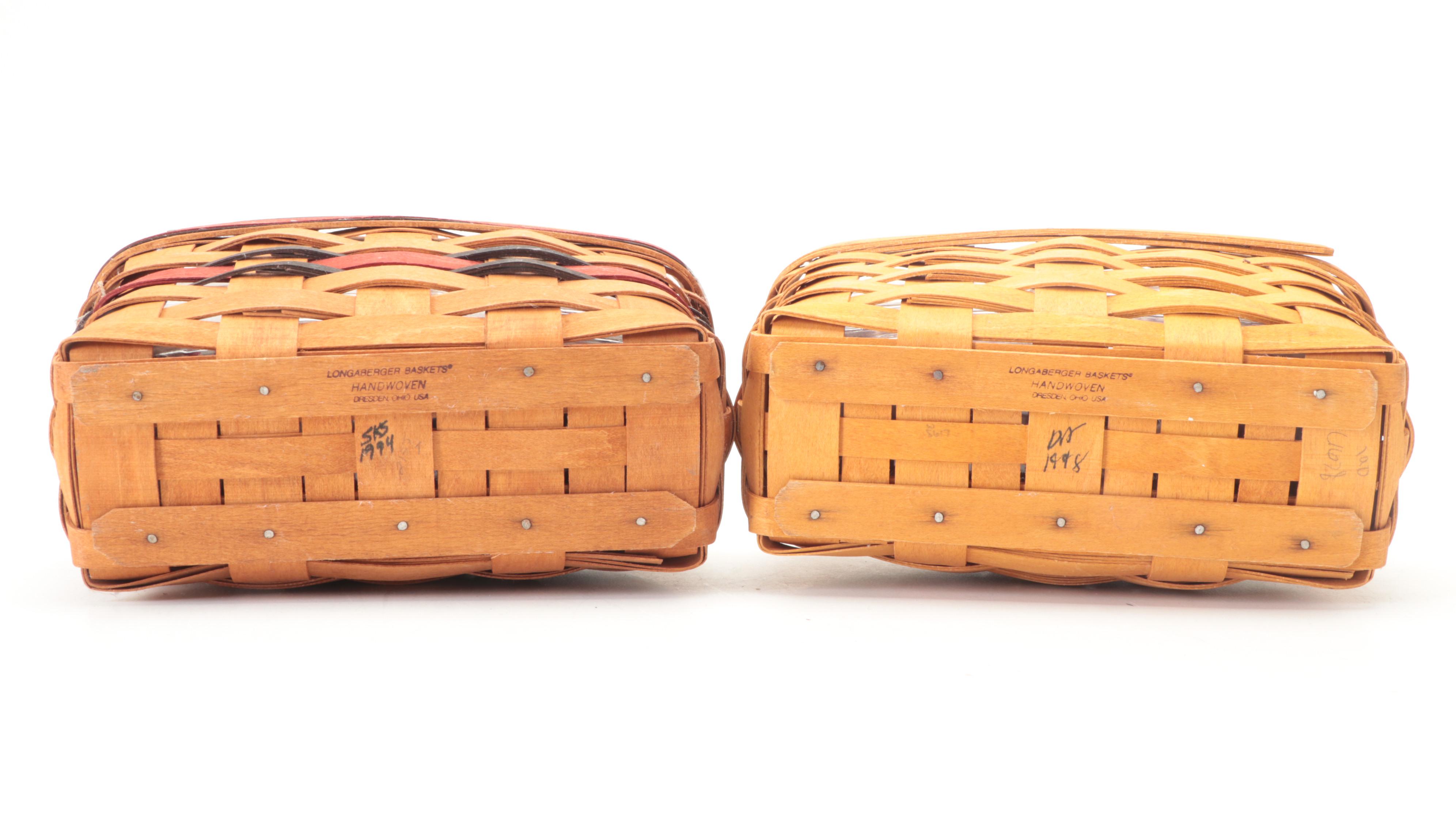 Royce Craft, Longaberger, and American Traditions Handwoven Plaited Baskets