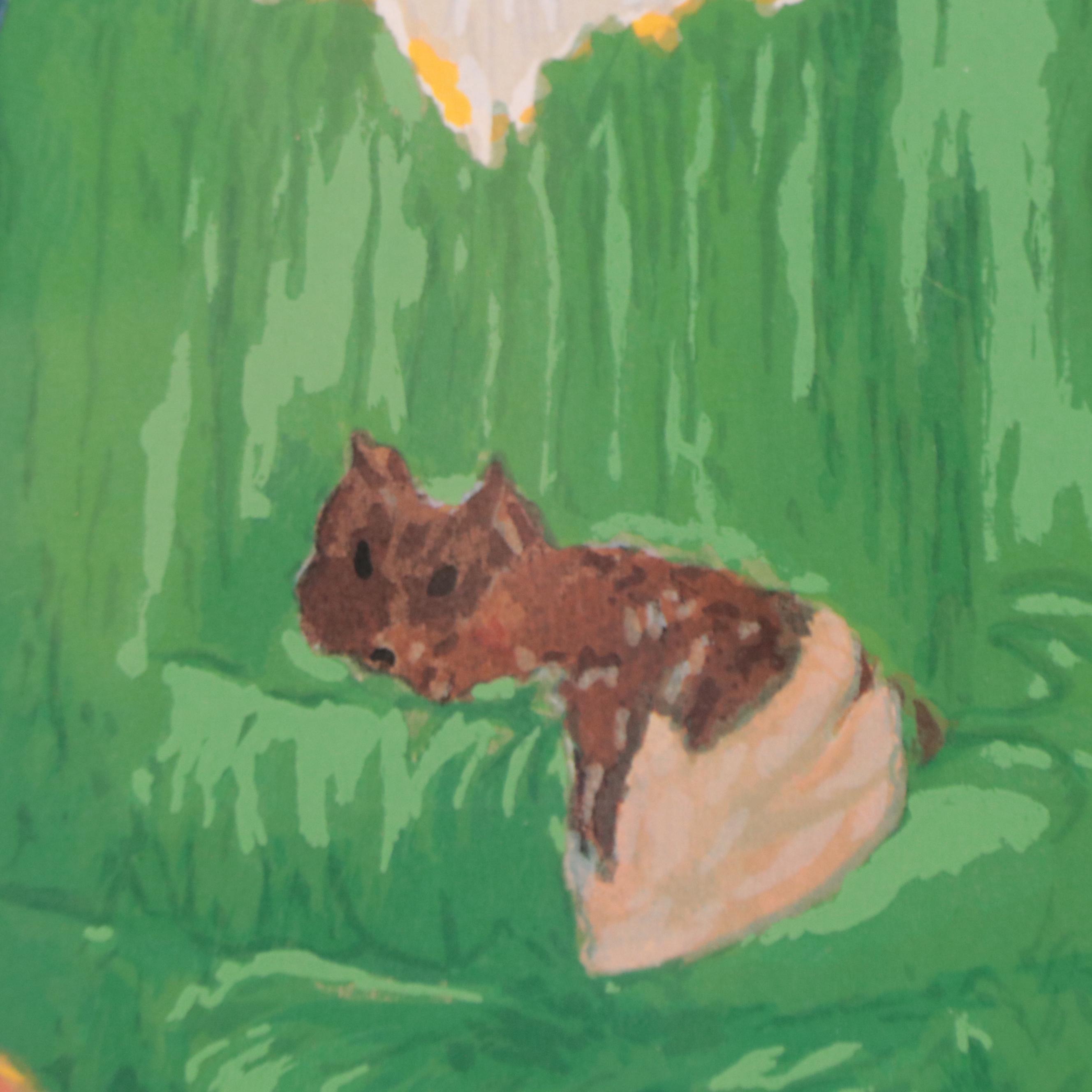 Barbara A. Wood Offset Lithograph "The Orange Dress"