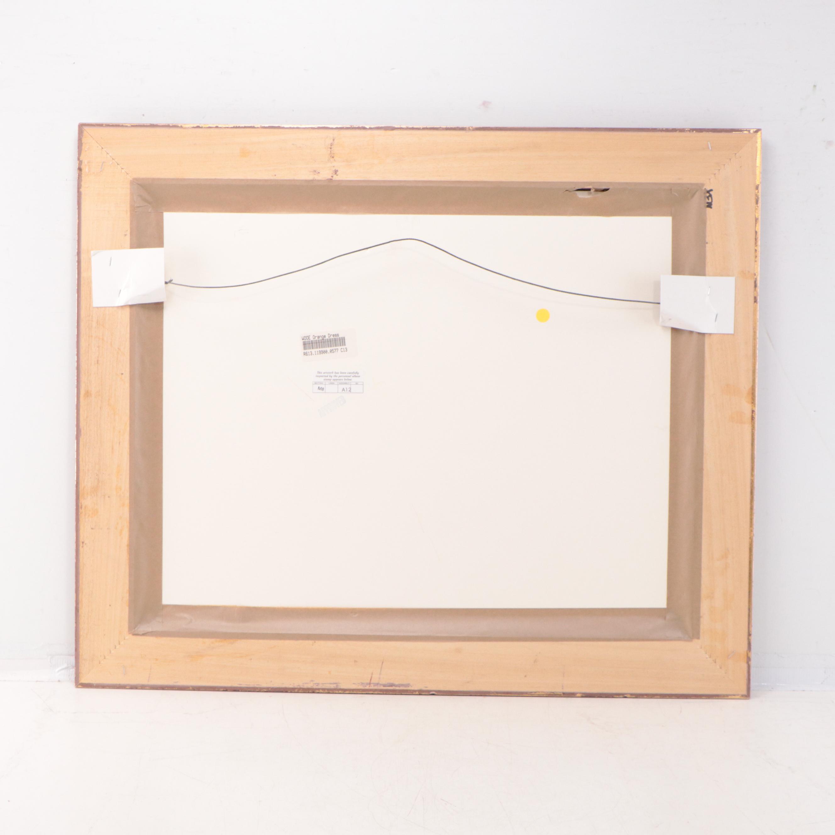 Barbara A. Wood Offset Lithograph "The Orange Dress"