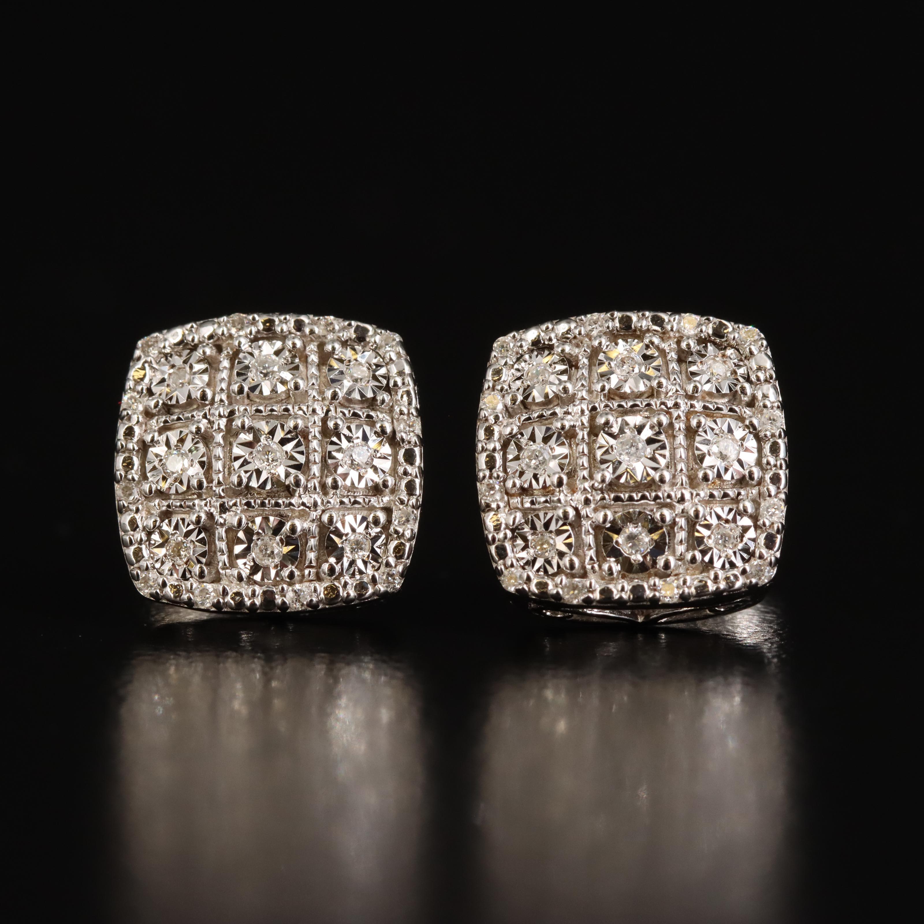 Sterling Diamond Earrings