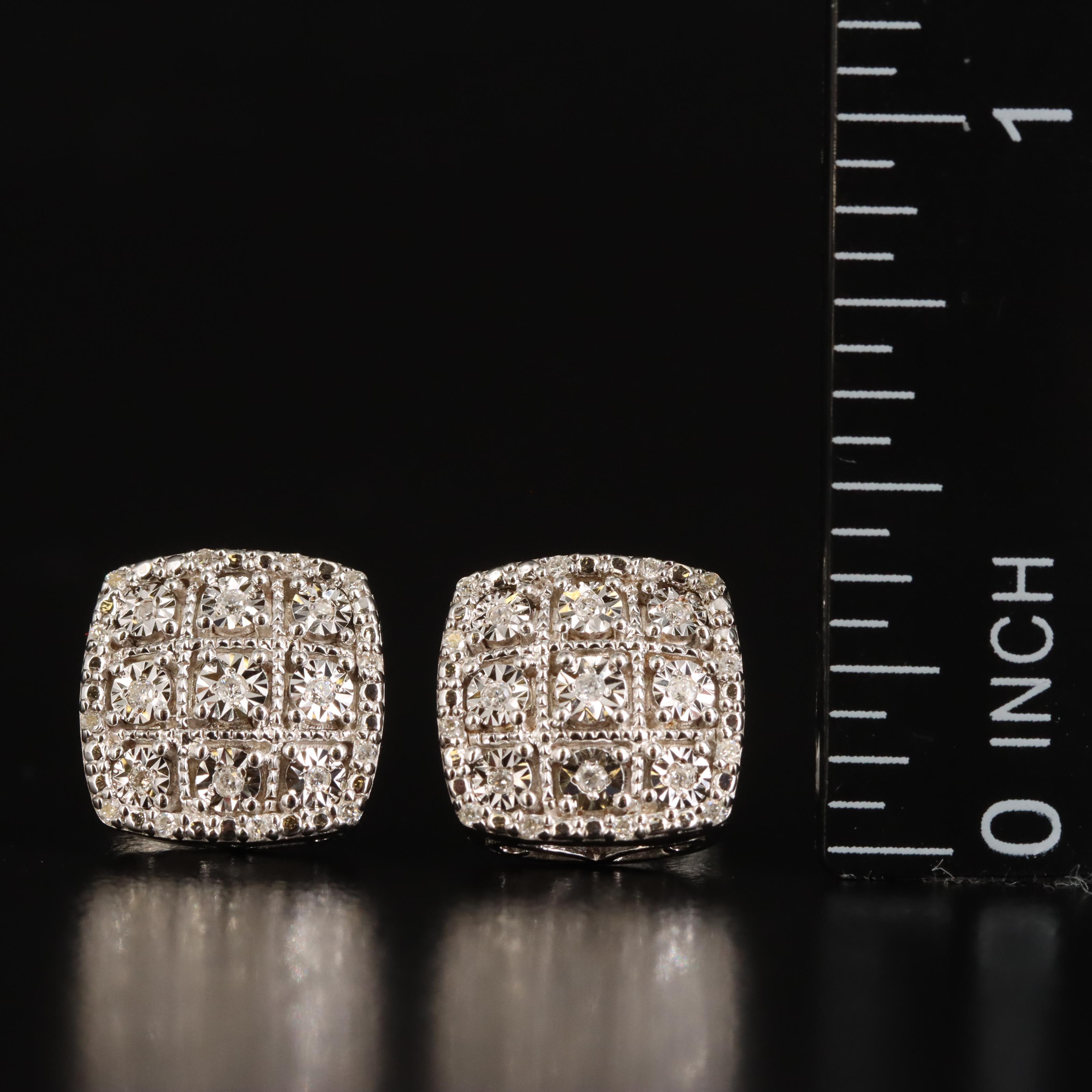 Sterling Diamond Earrings