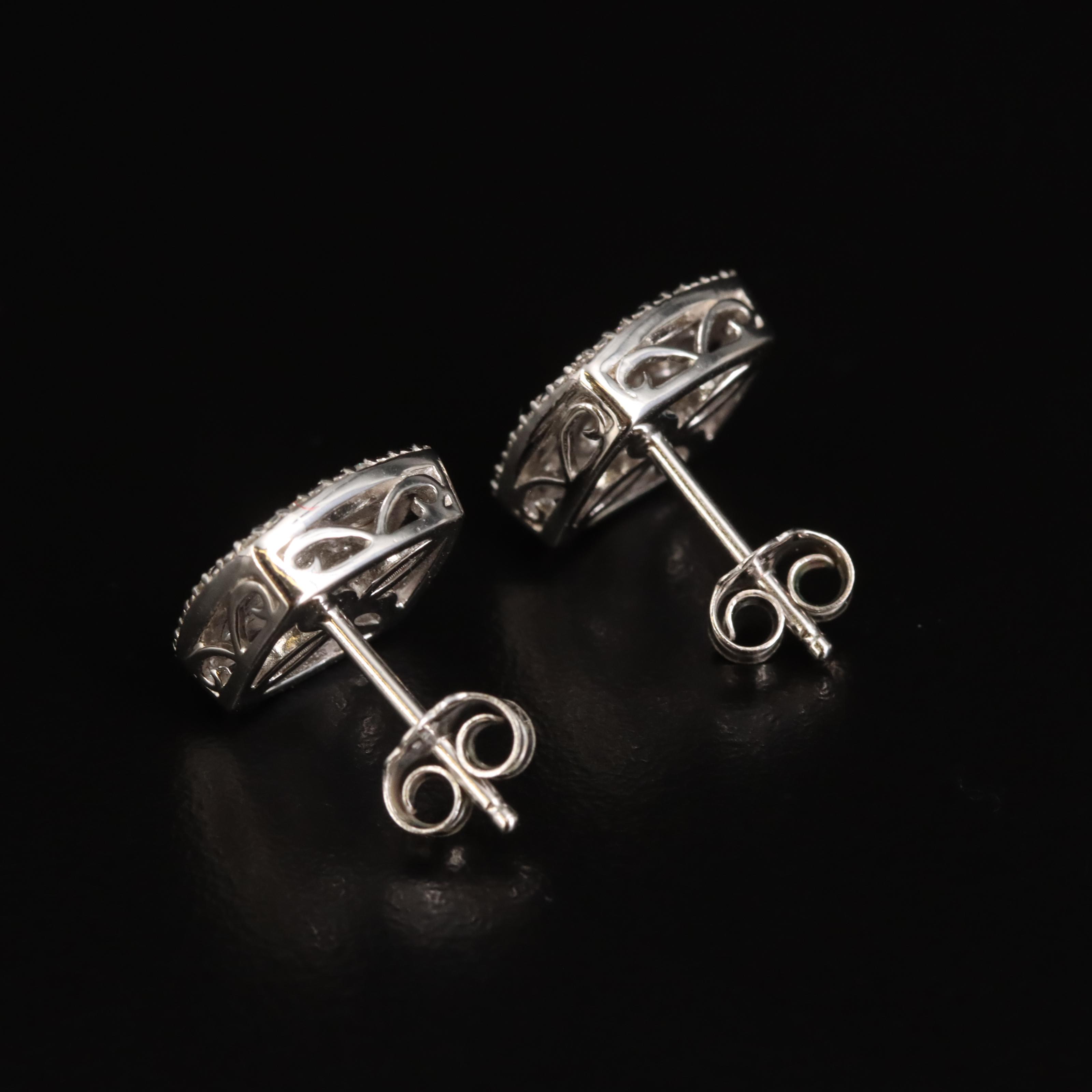 Sterling Diamond Earrings