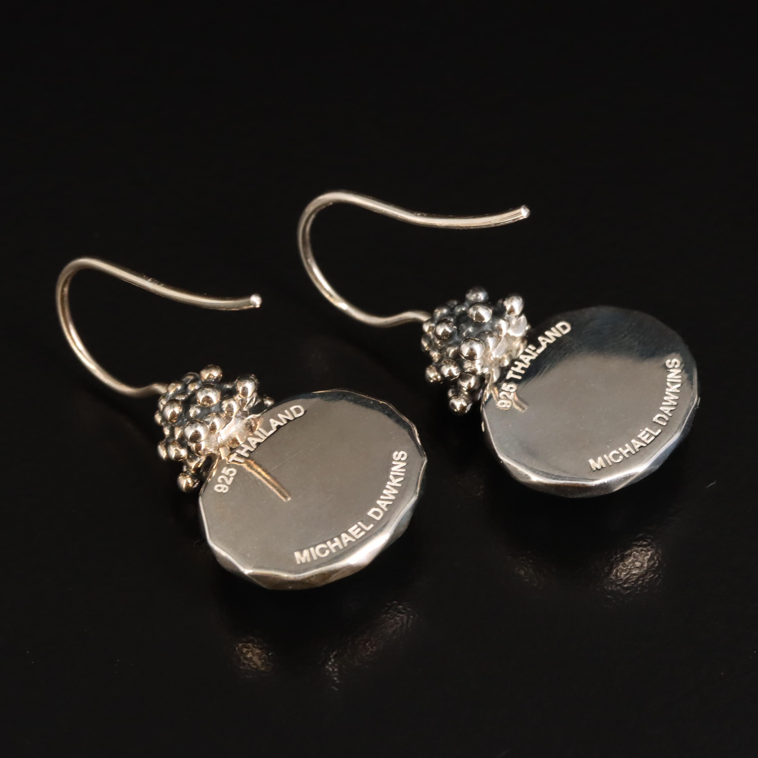 Michael Dawkins Sterling Quartz Doublet Earrings