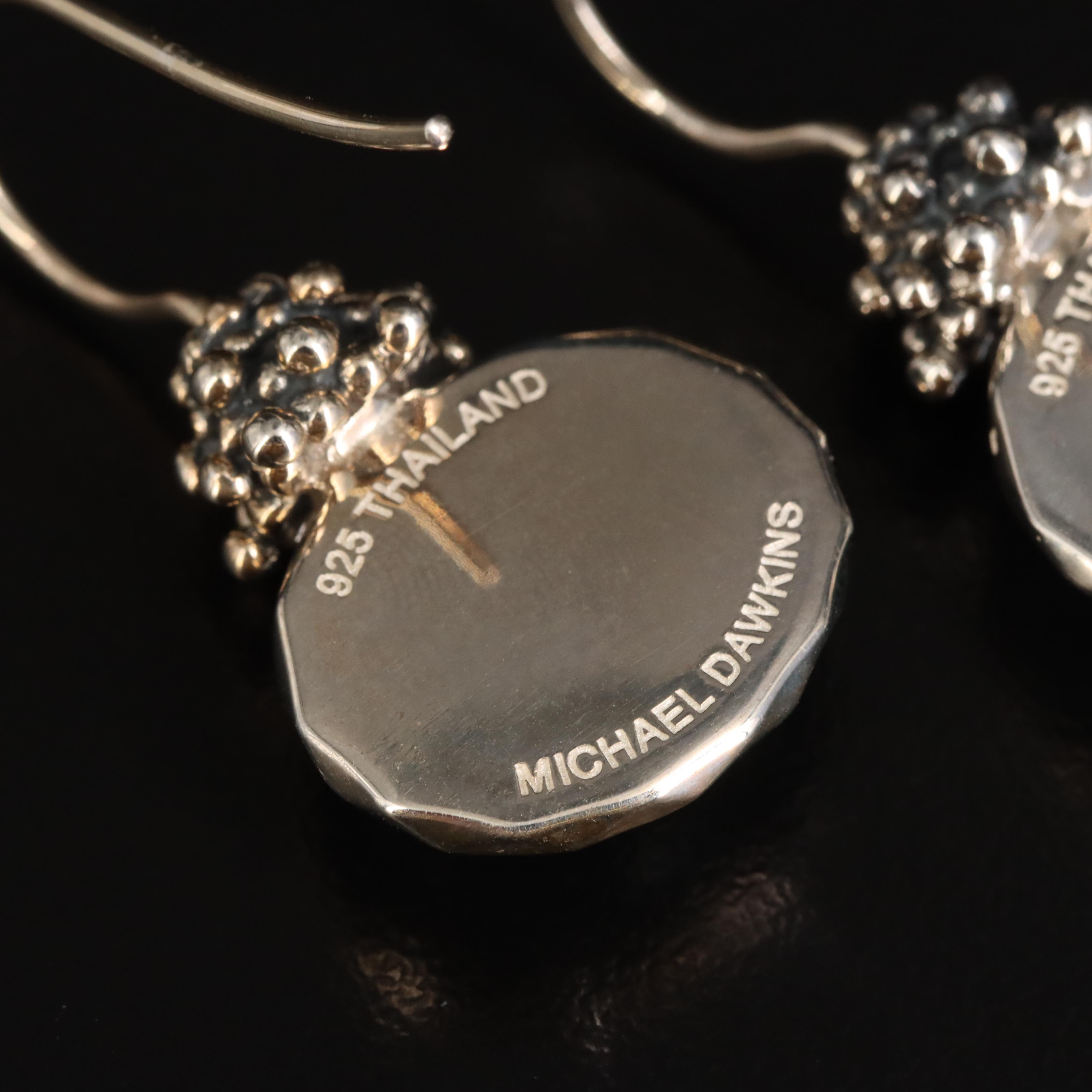 Michael Dawkins Sterling Quartz Doublet Earrings