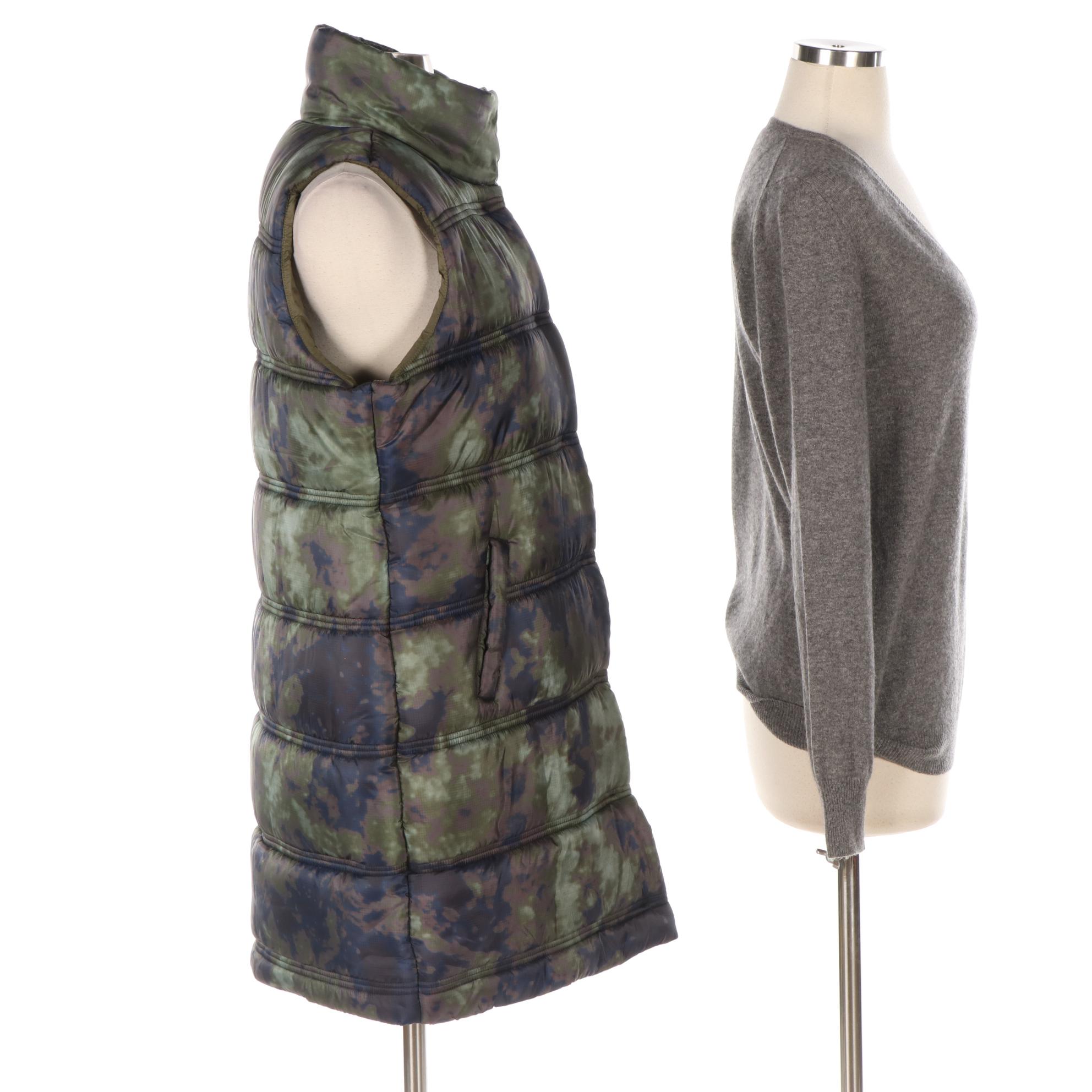 Massimo Dutti Cashmere Sweater and Zūda Down-Filled Vest