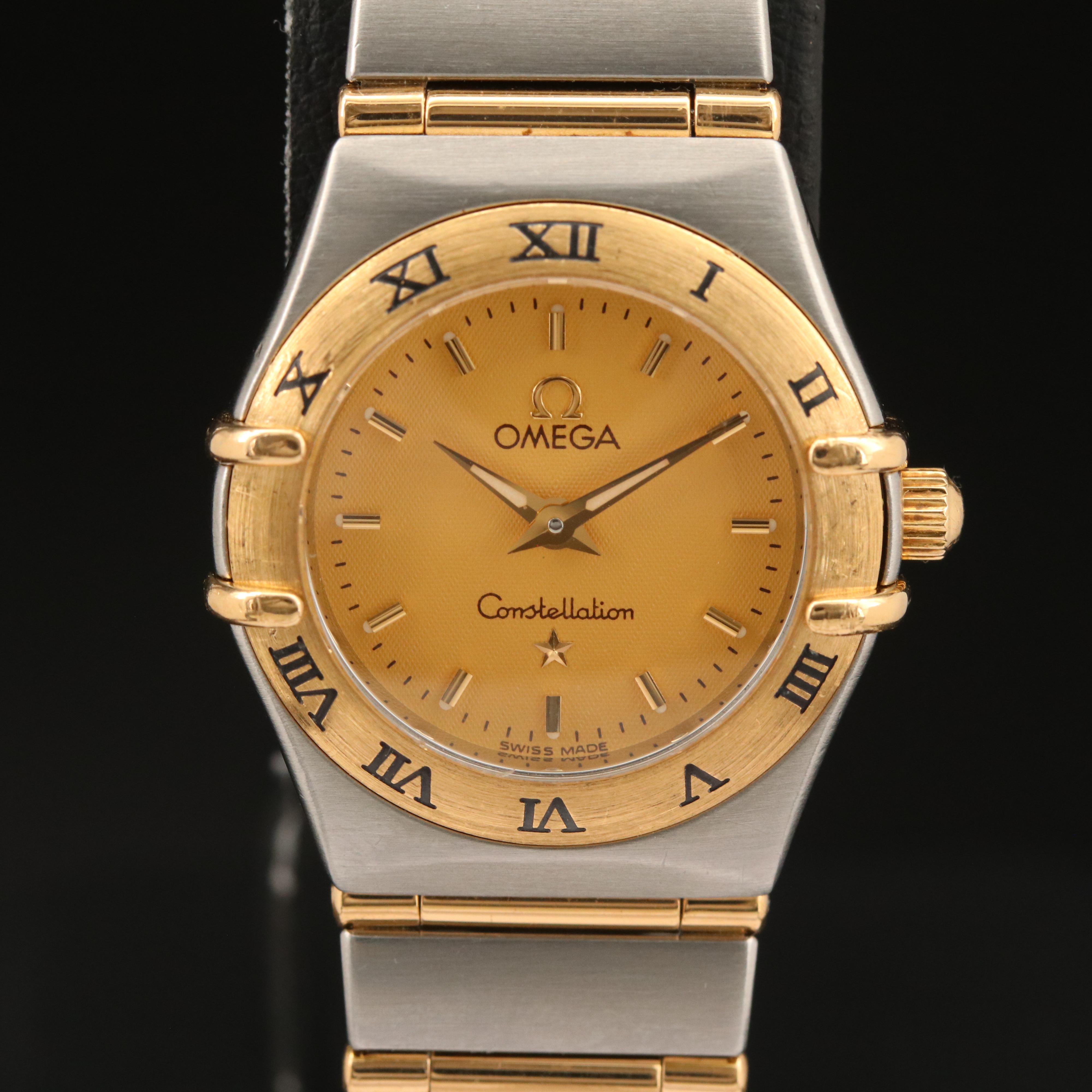 1998 Omega Constellation 18K and Stainless Steel Quartz Watch