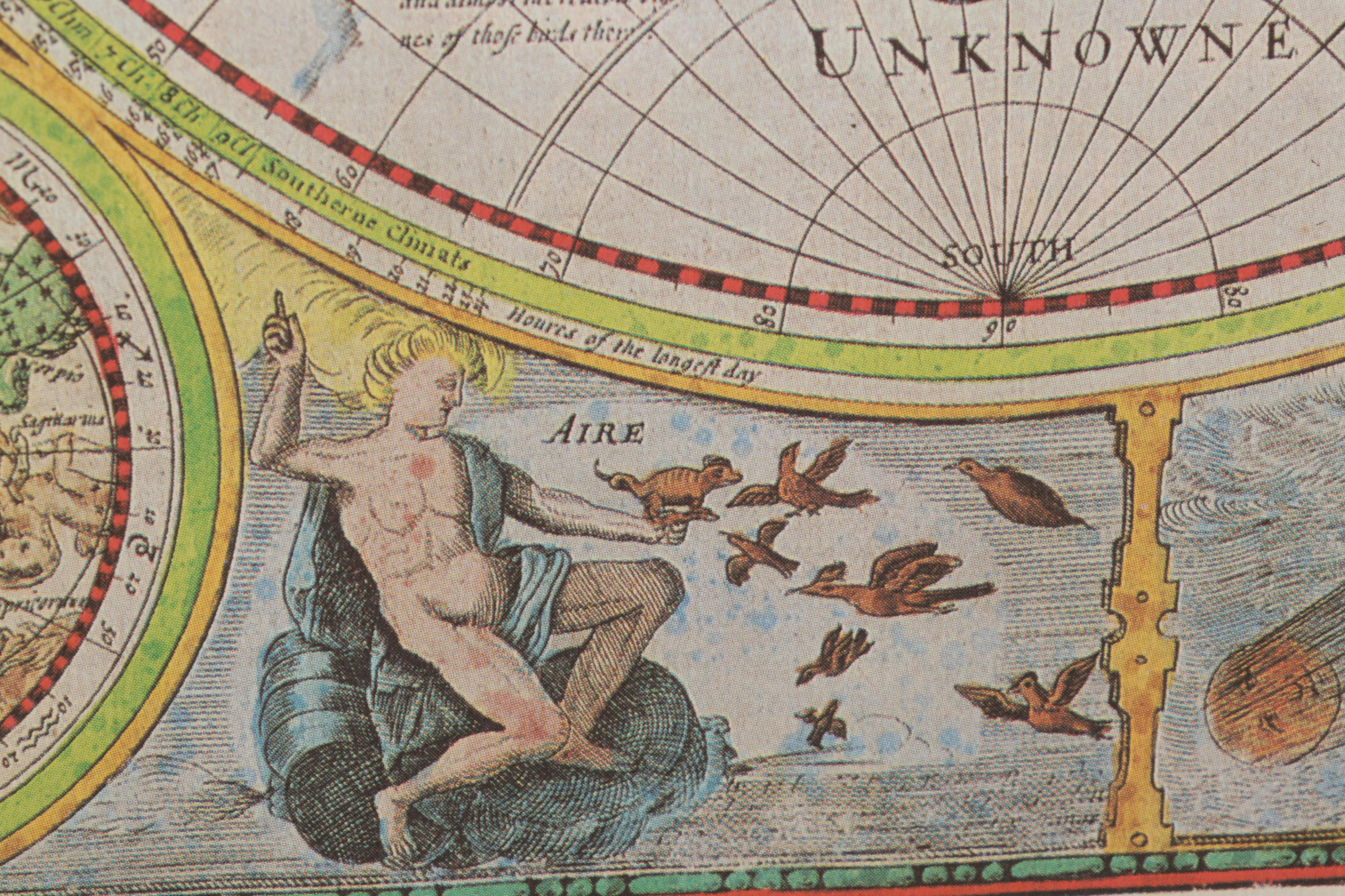 Offset Lithograph Map After John Speed "A New and Accurat Map of the World"