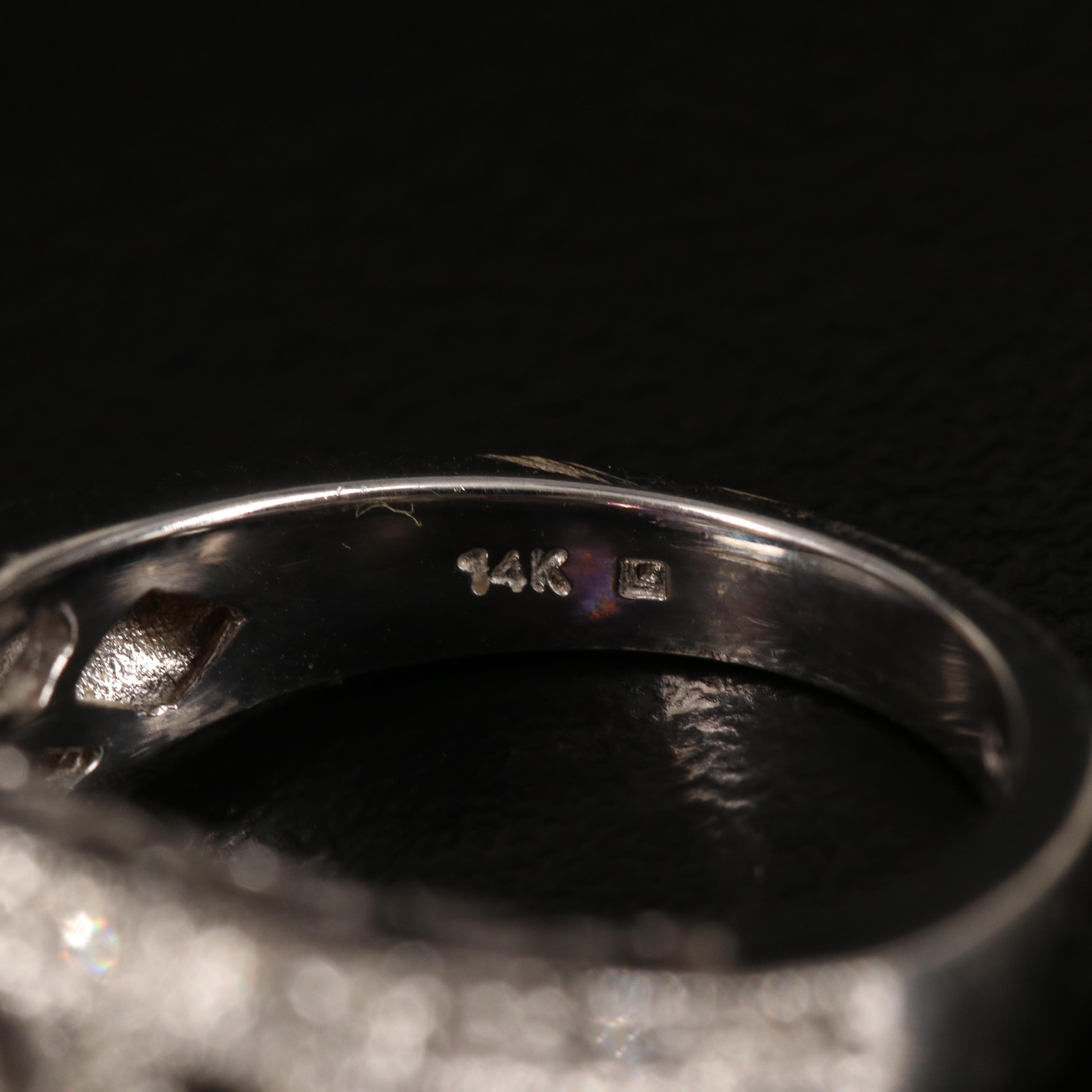 14K Amethyst, Tourmaline and Diamond Ring