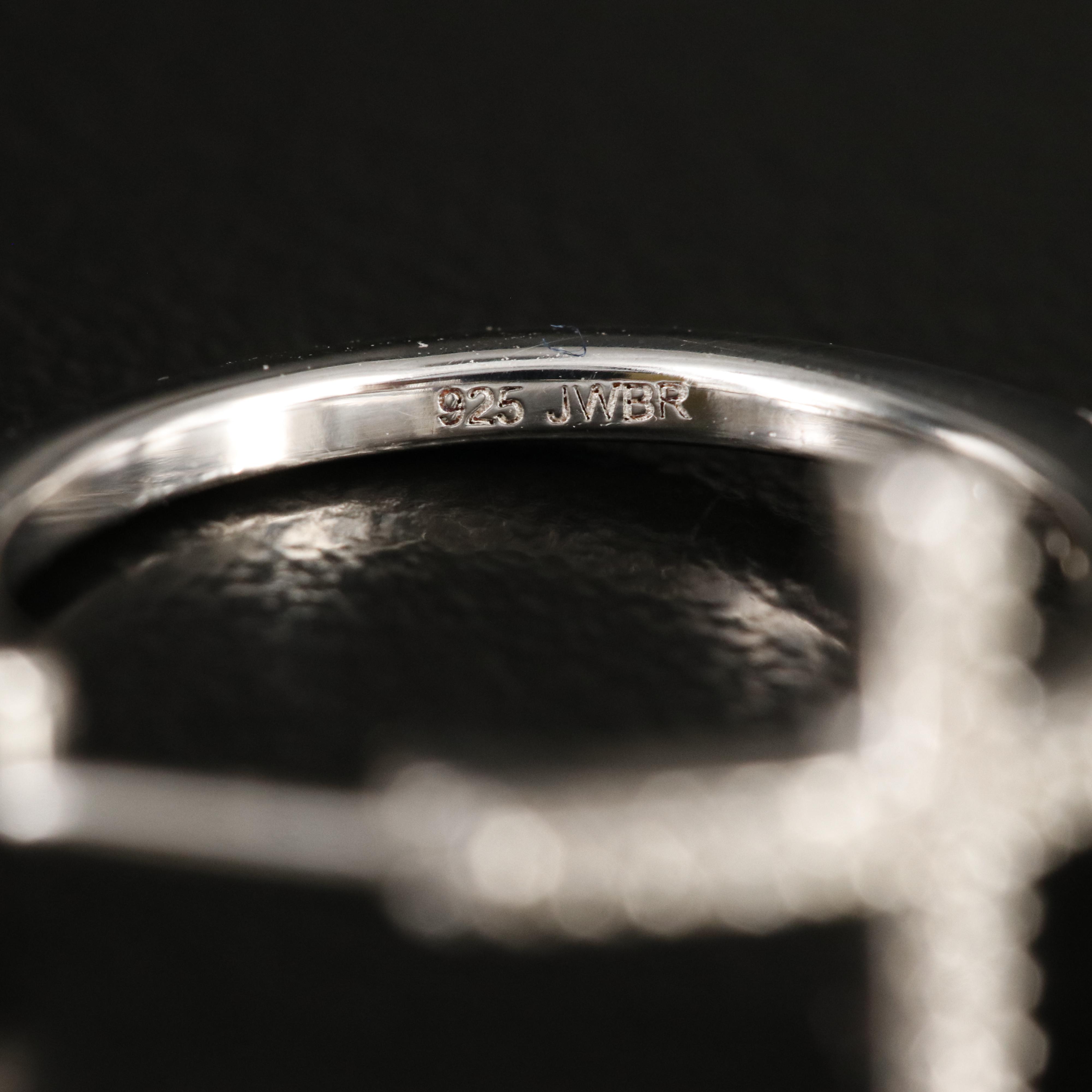 Sterling Diamond Cross Hoop Earrings