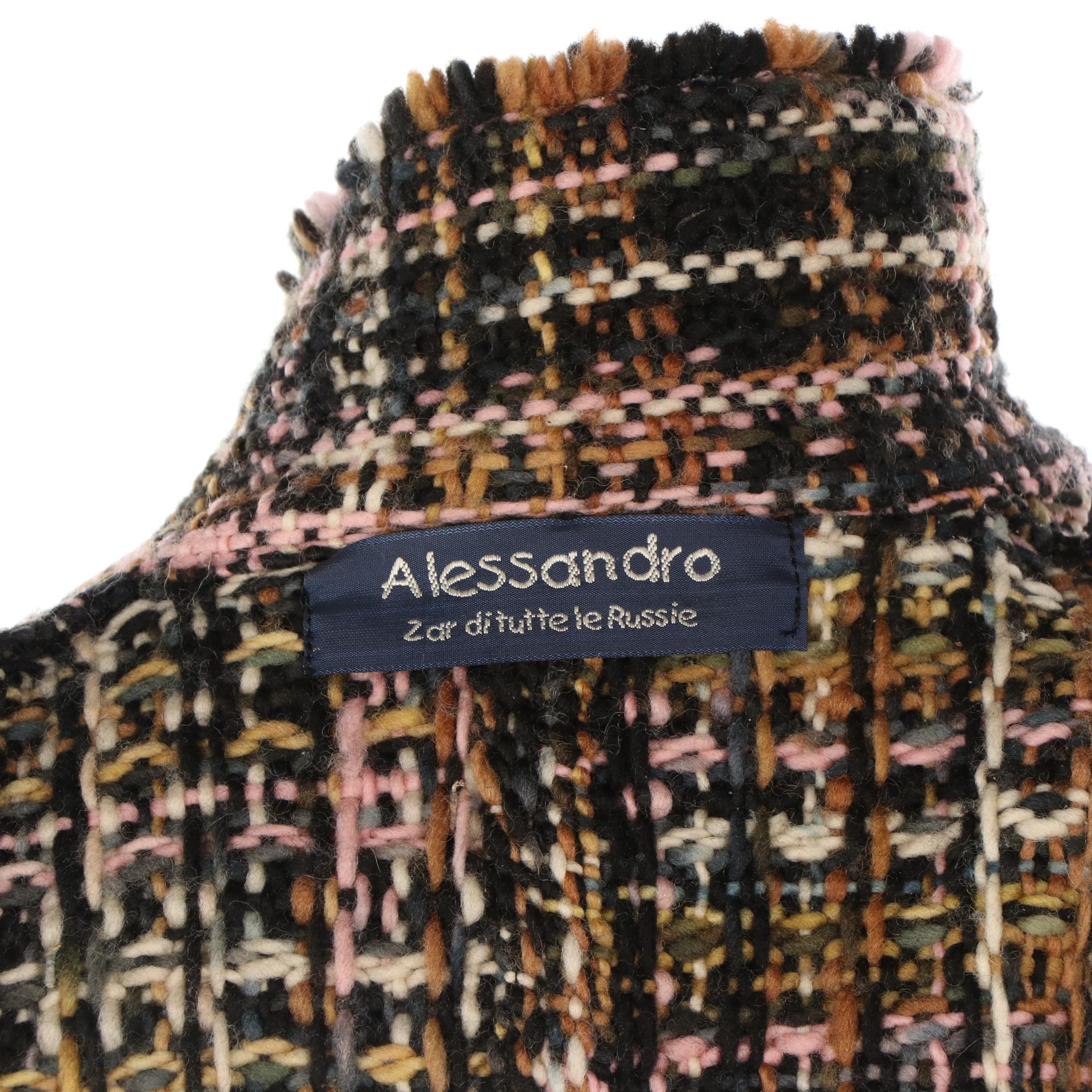 Alessandro Zar di tutte le Russie Tweed Button-Front Jacket