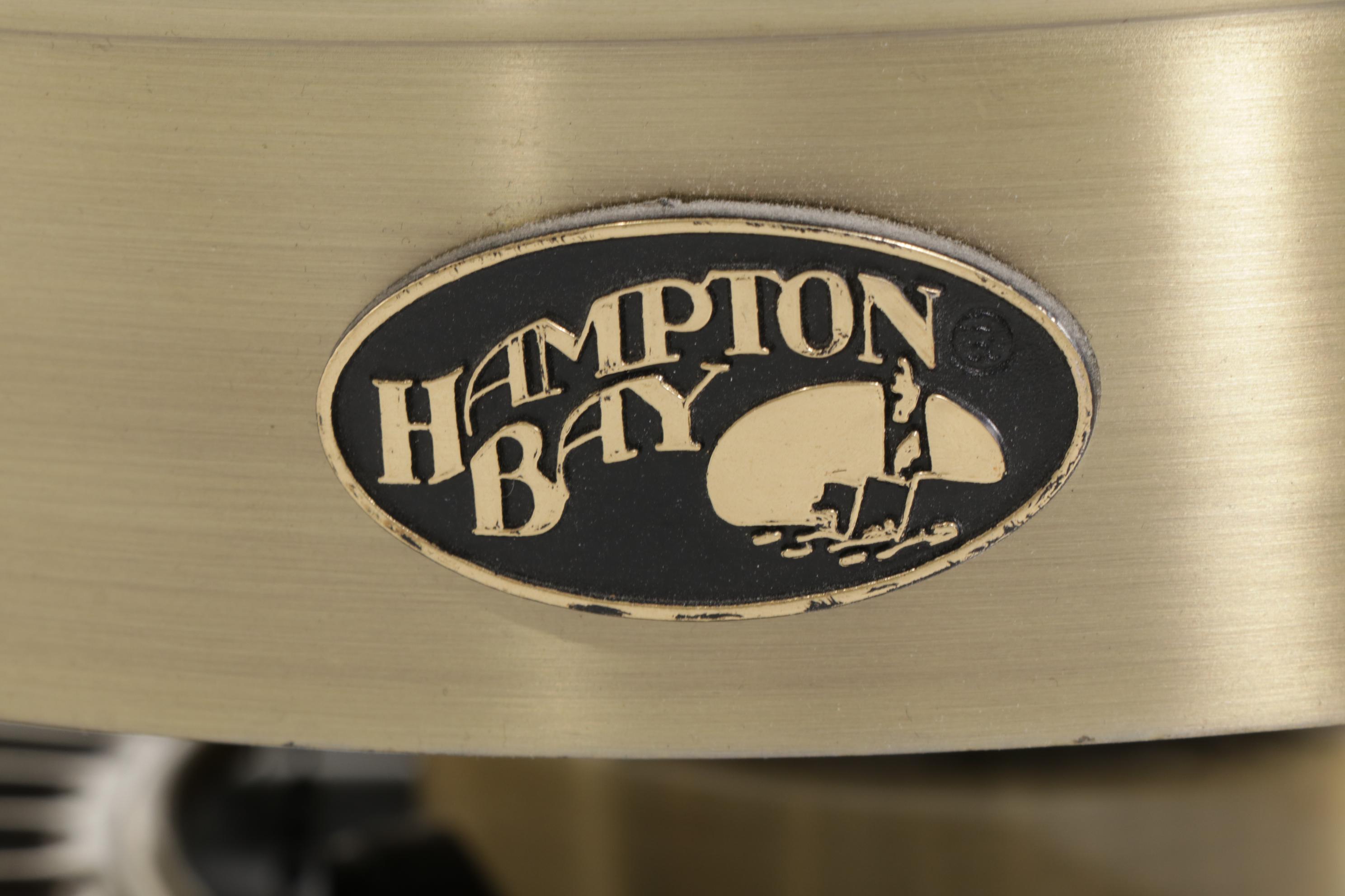 Hampton Bay Brushed Brass and Walnut Finish Ceiling Fan