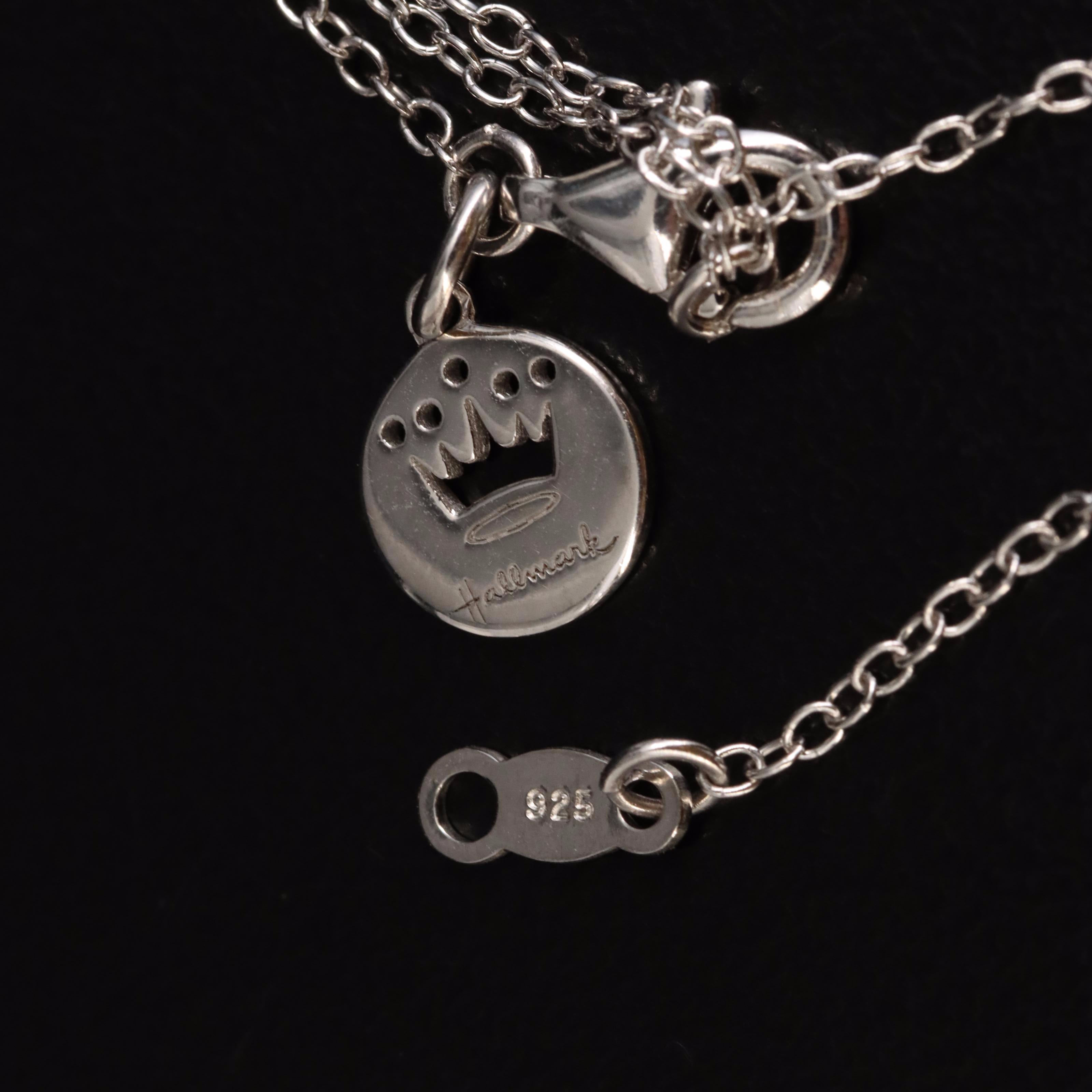 Sterling Lapis Lazuli and Diamond Medallion Pendant Necklace with 14K Accent