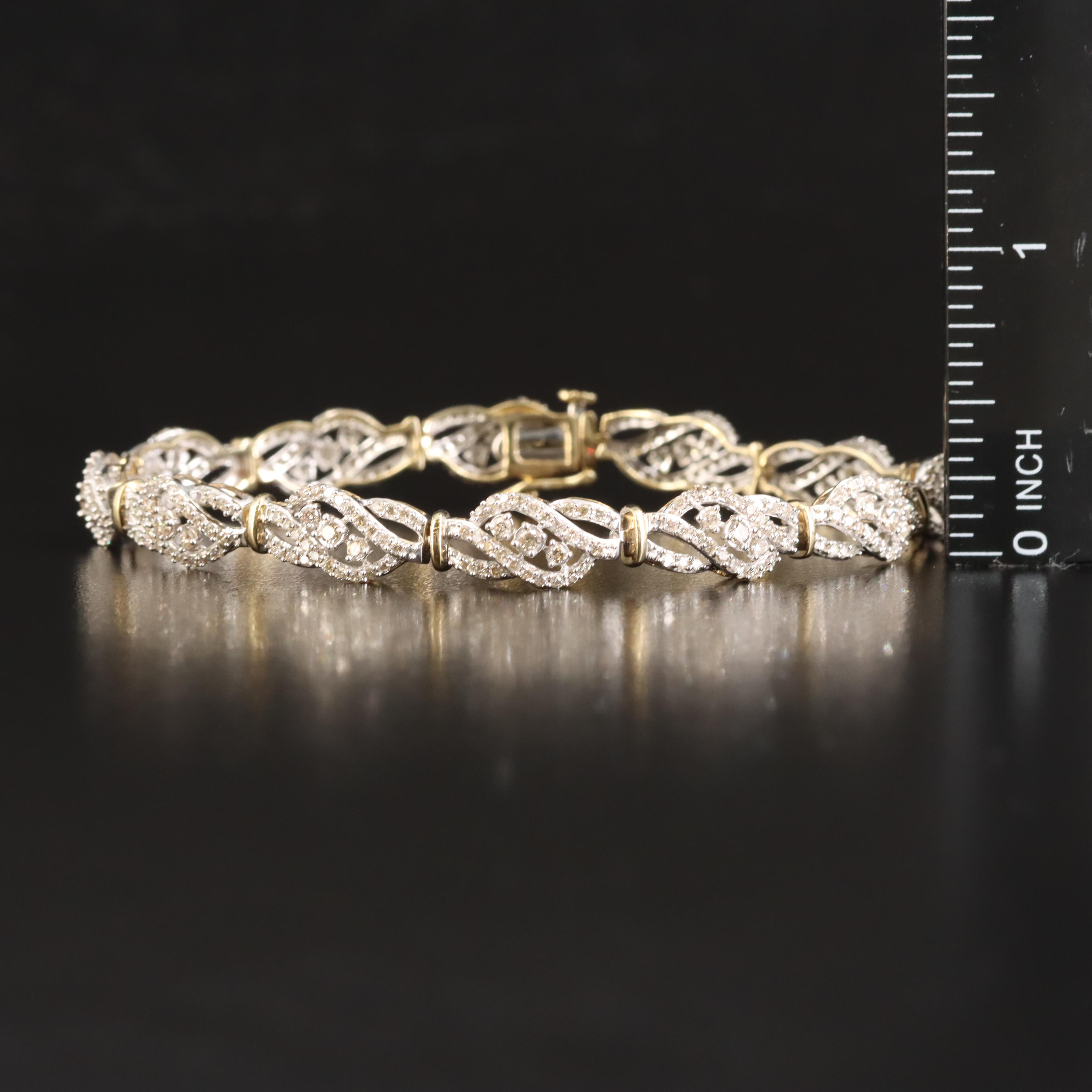 Sterling 3.00 CTW Diamond Bracelet