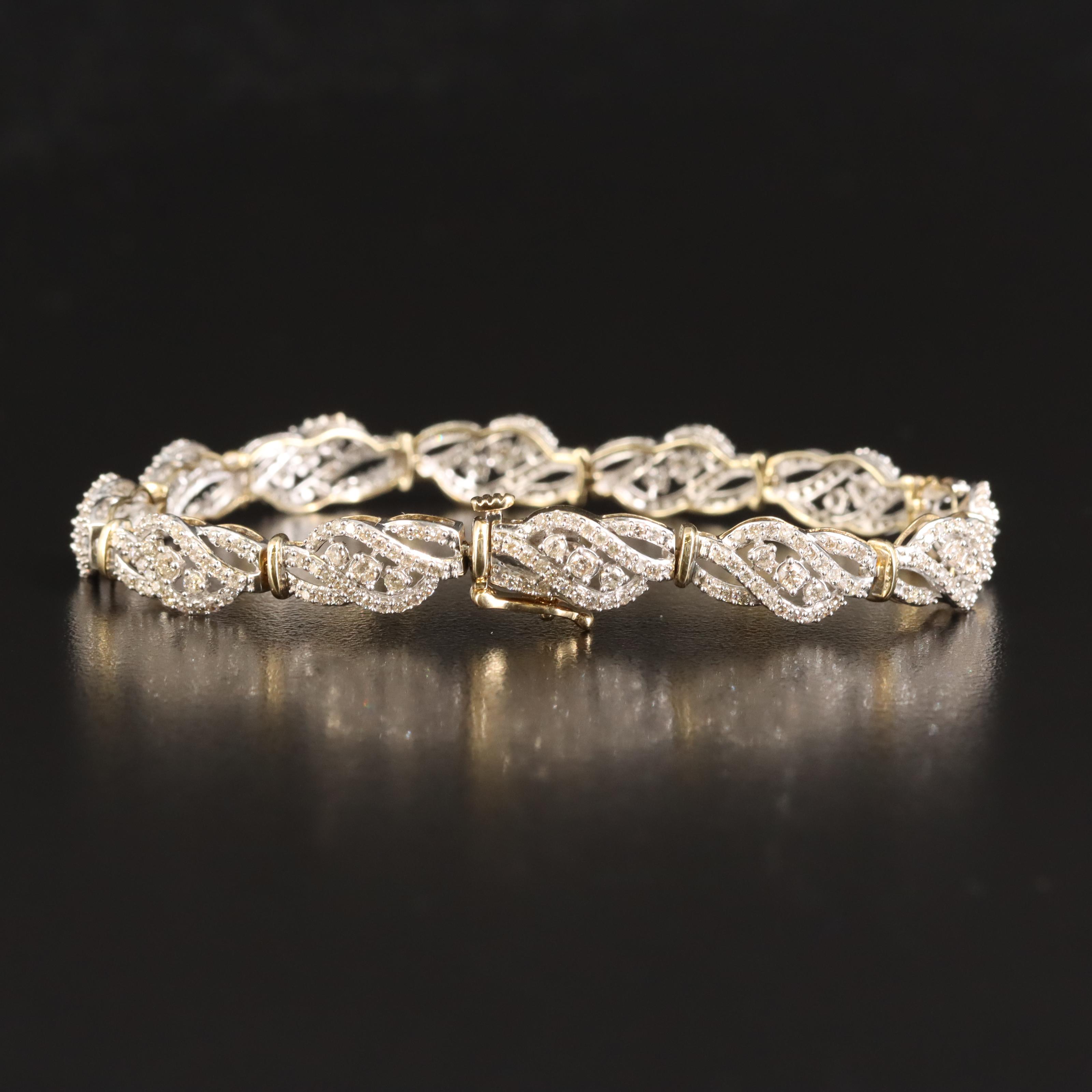 Sterling 3.00 CTW Diamond Bracelet