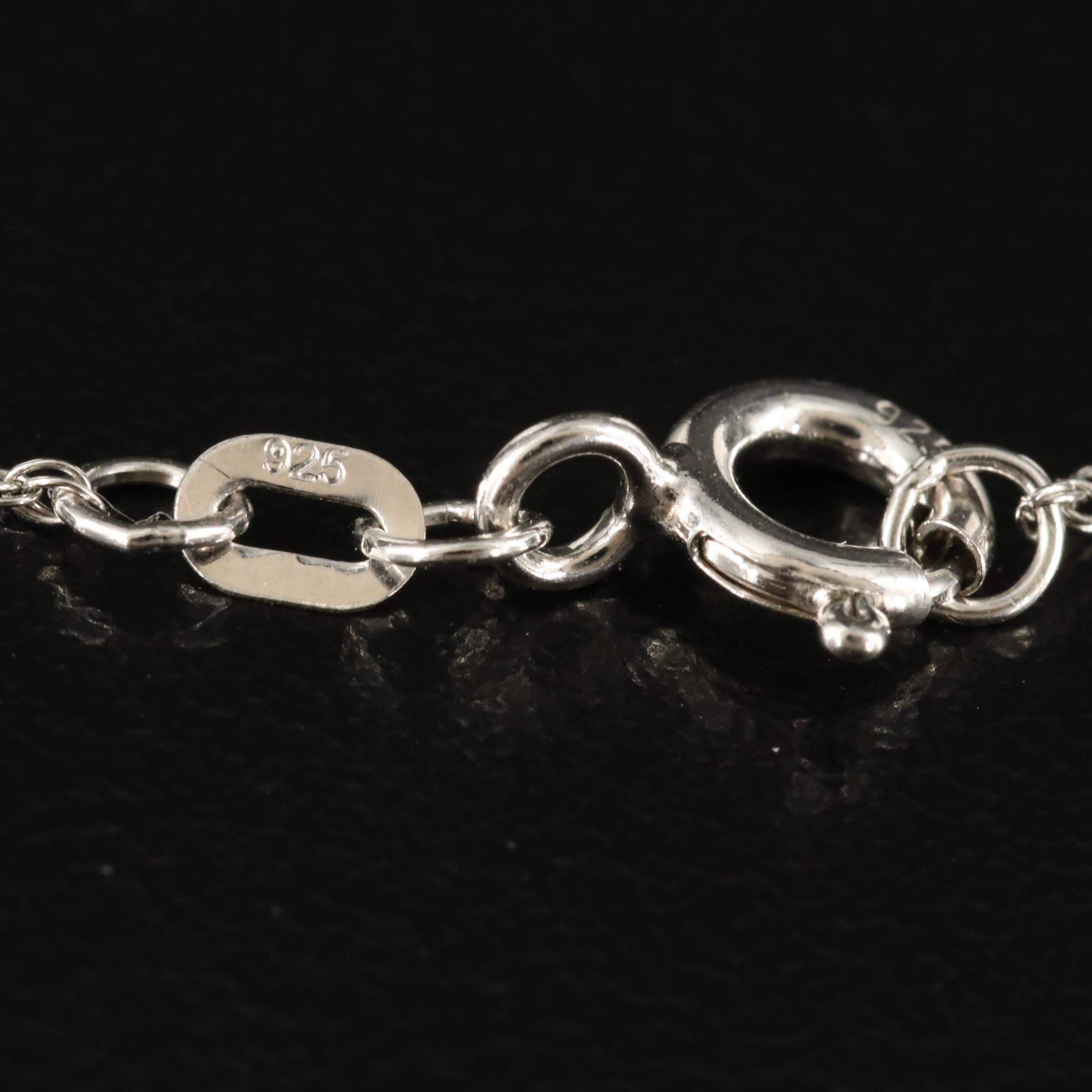 Sterling Diamond Apple Pendant Necklace