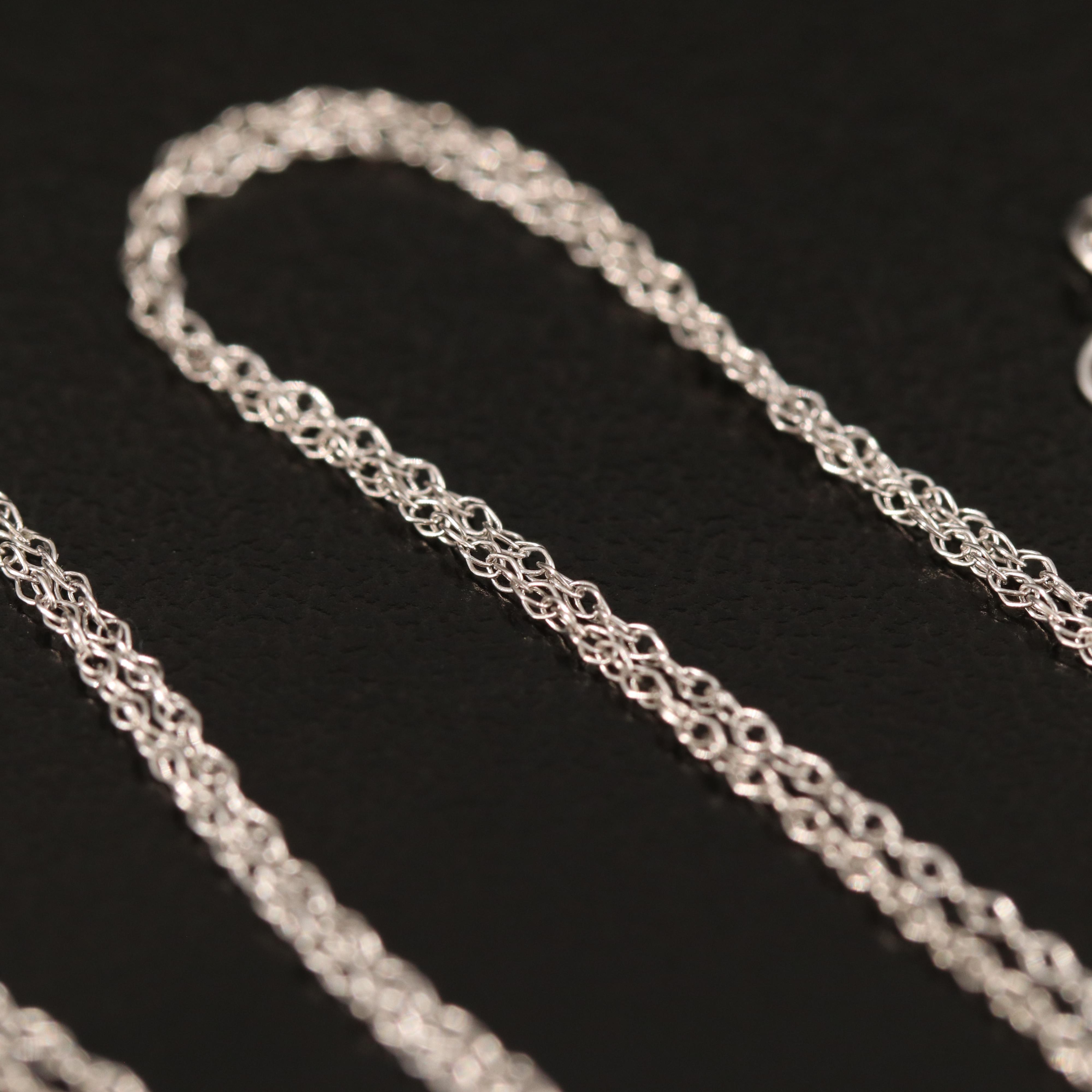 14K Pink Sapphire and Diamond Pendant Necklace