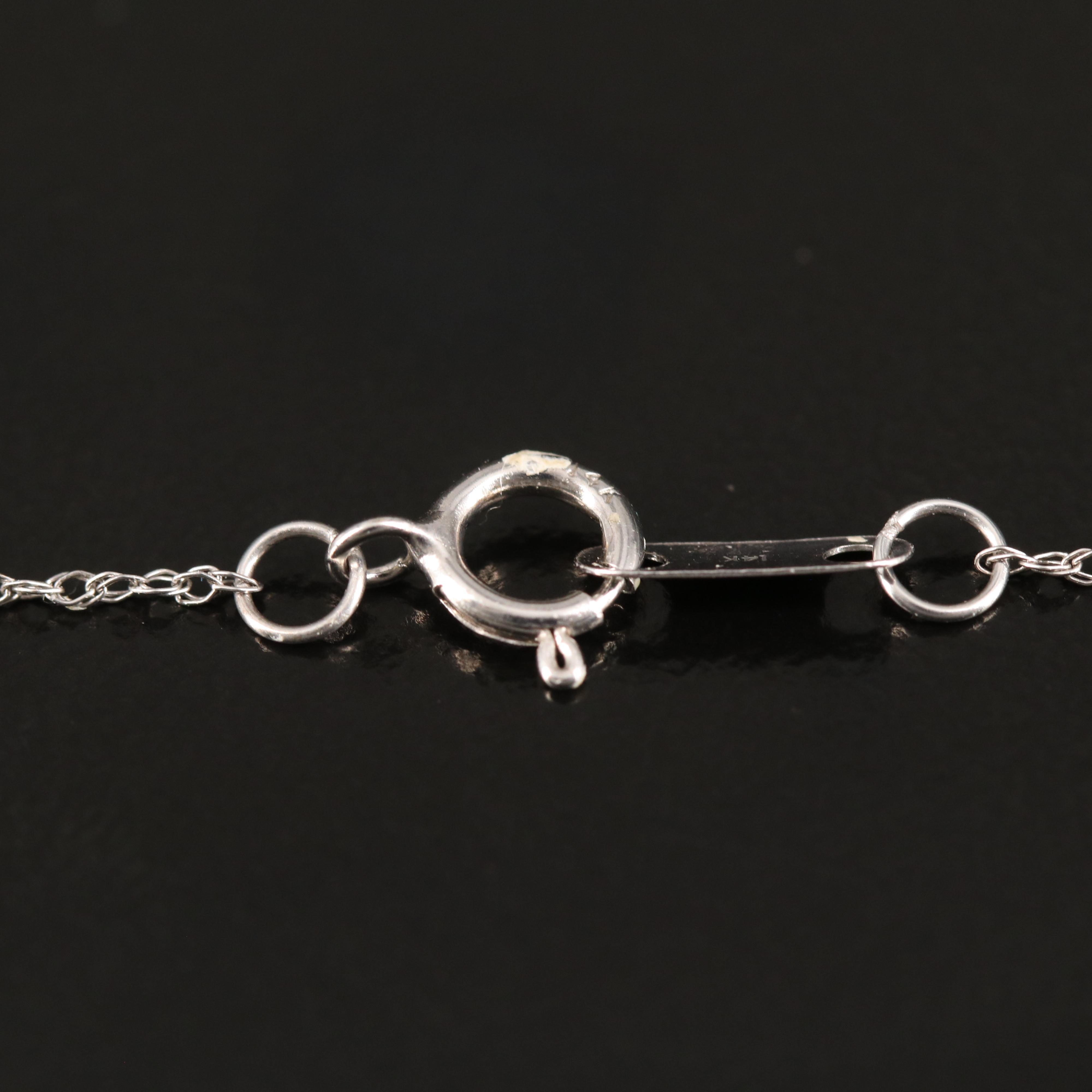 14K Pink Sapphire and Diamond Pendant Necklace