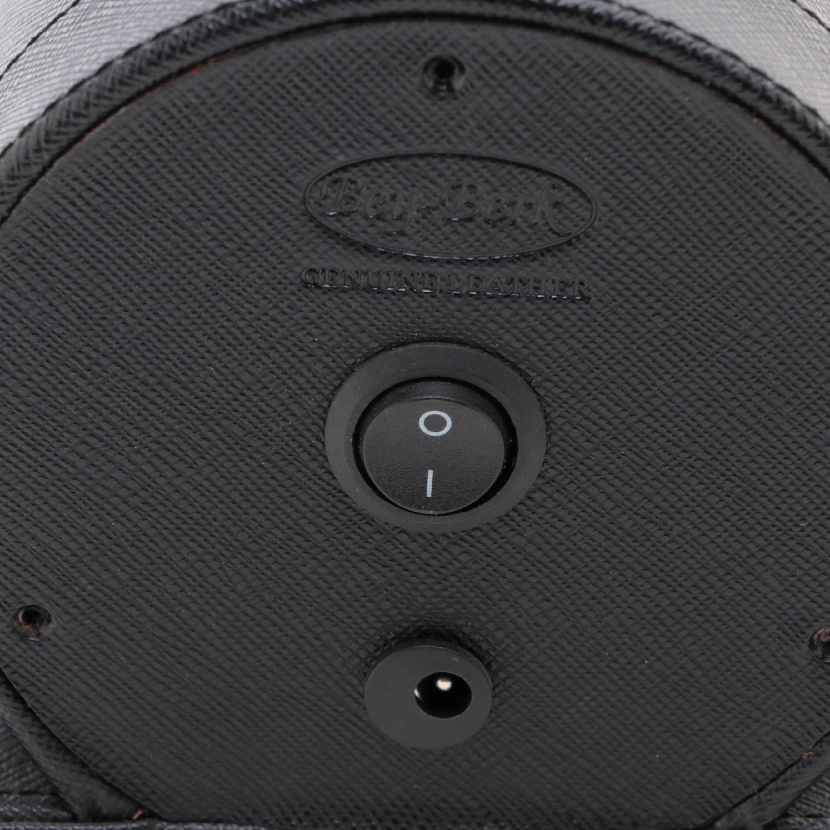 Bey-Berk Leather Single Watch Winder with Black Faux Leather Watch Case