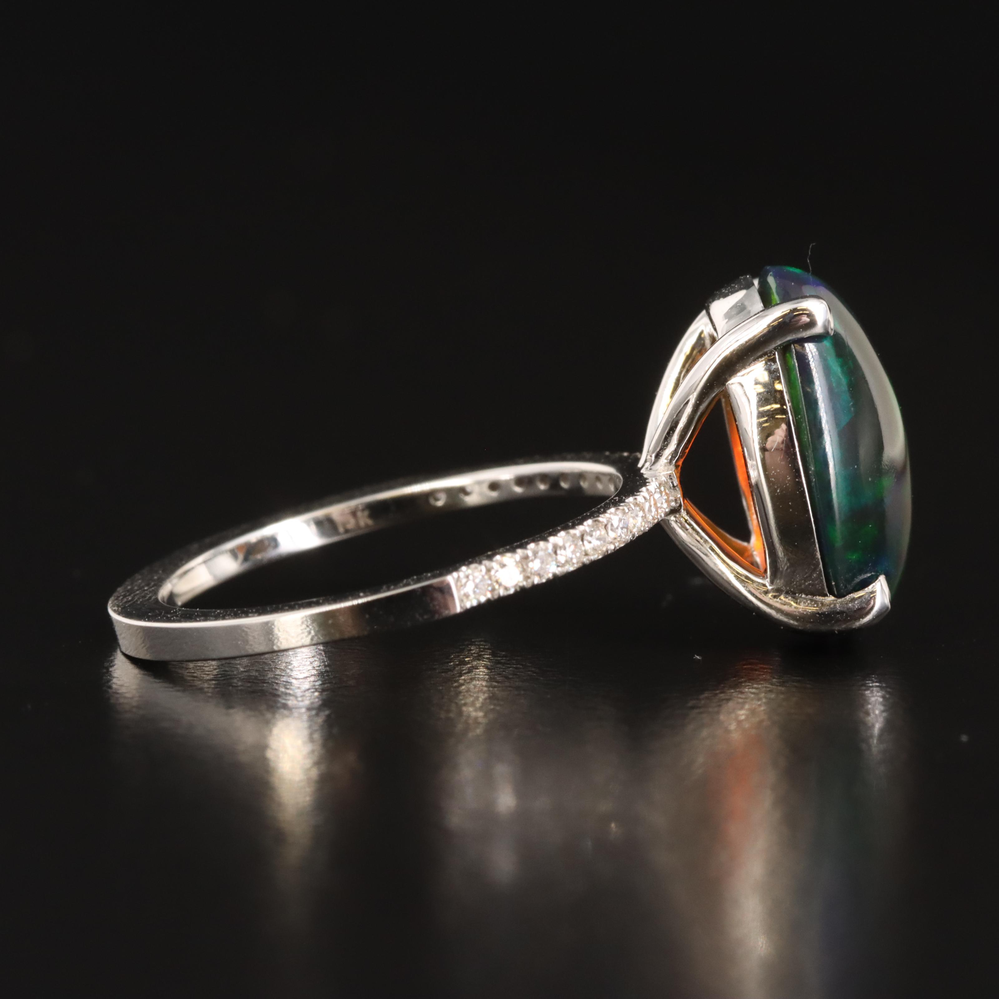 14K Opal and Diamond Ring