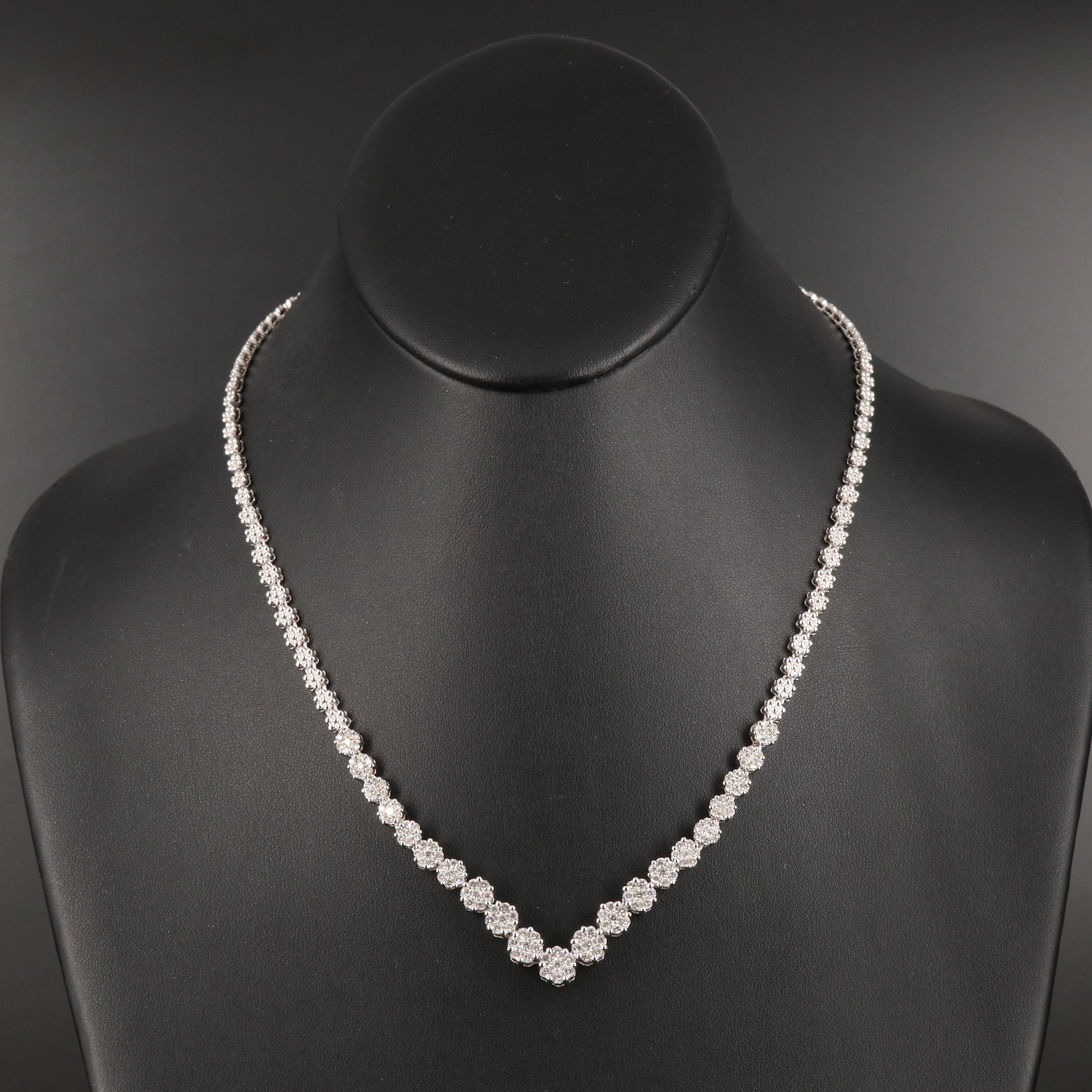 14K 3.02 CTW Diamond Chevron Necklace