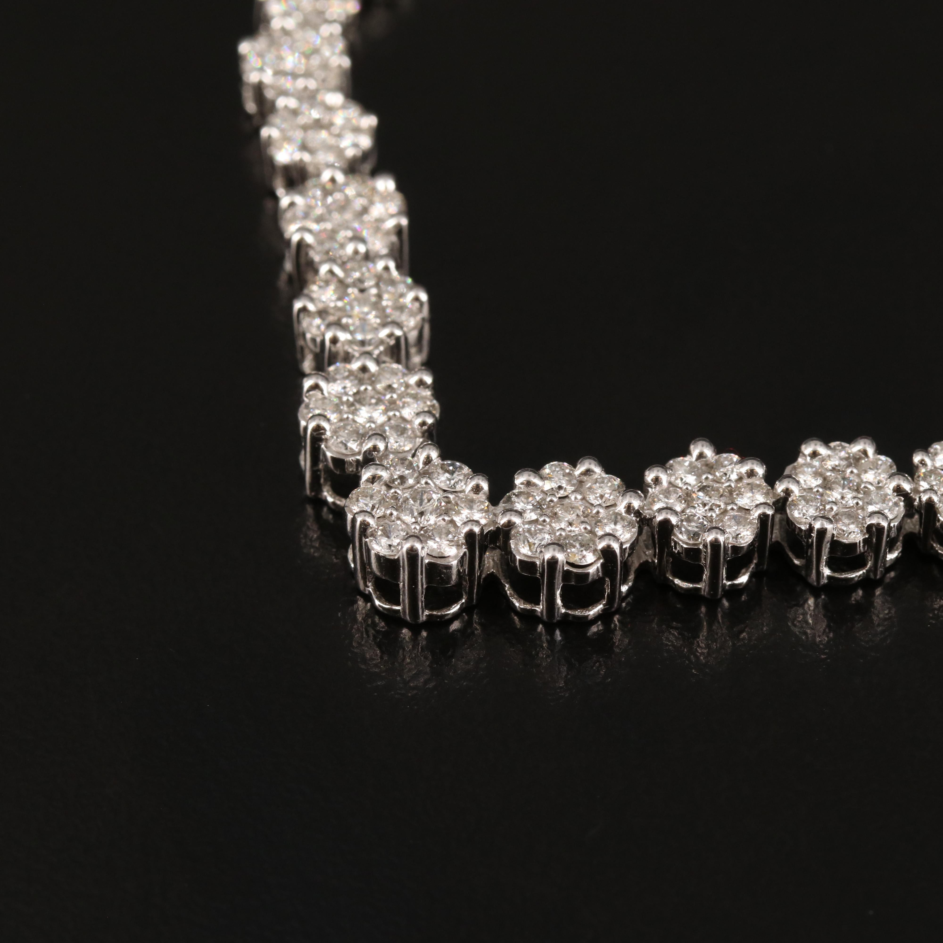 14K 3.02 CTW Diamond Chevron Necklace