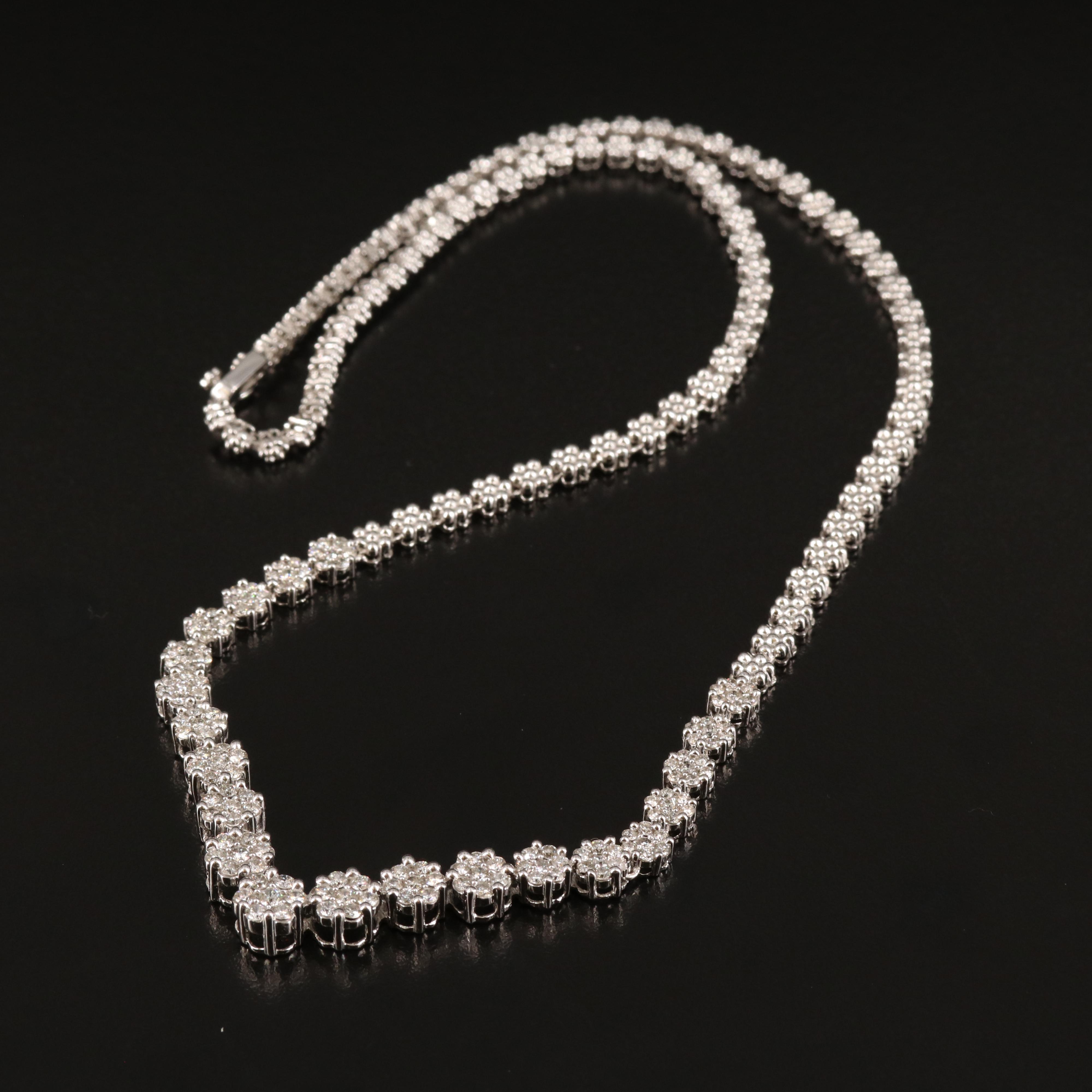 14K 3.02 CTW Diamond Chevron Necklace