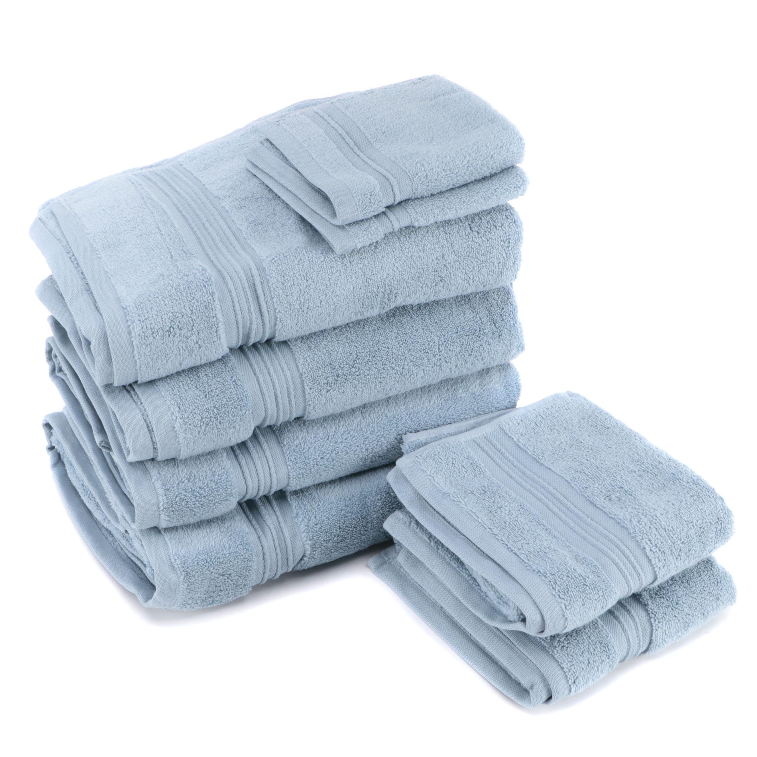 Threshold Signature Spa Bundle Towels in Aqua