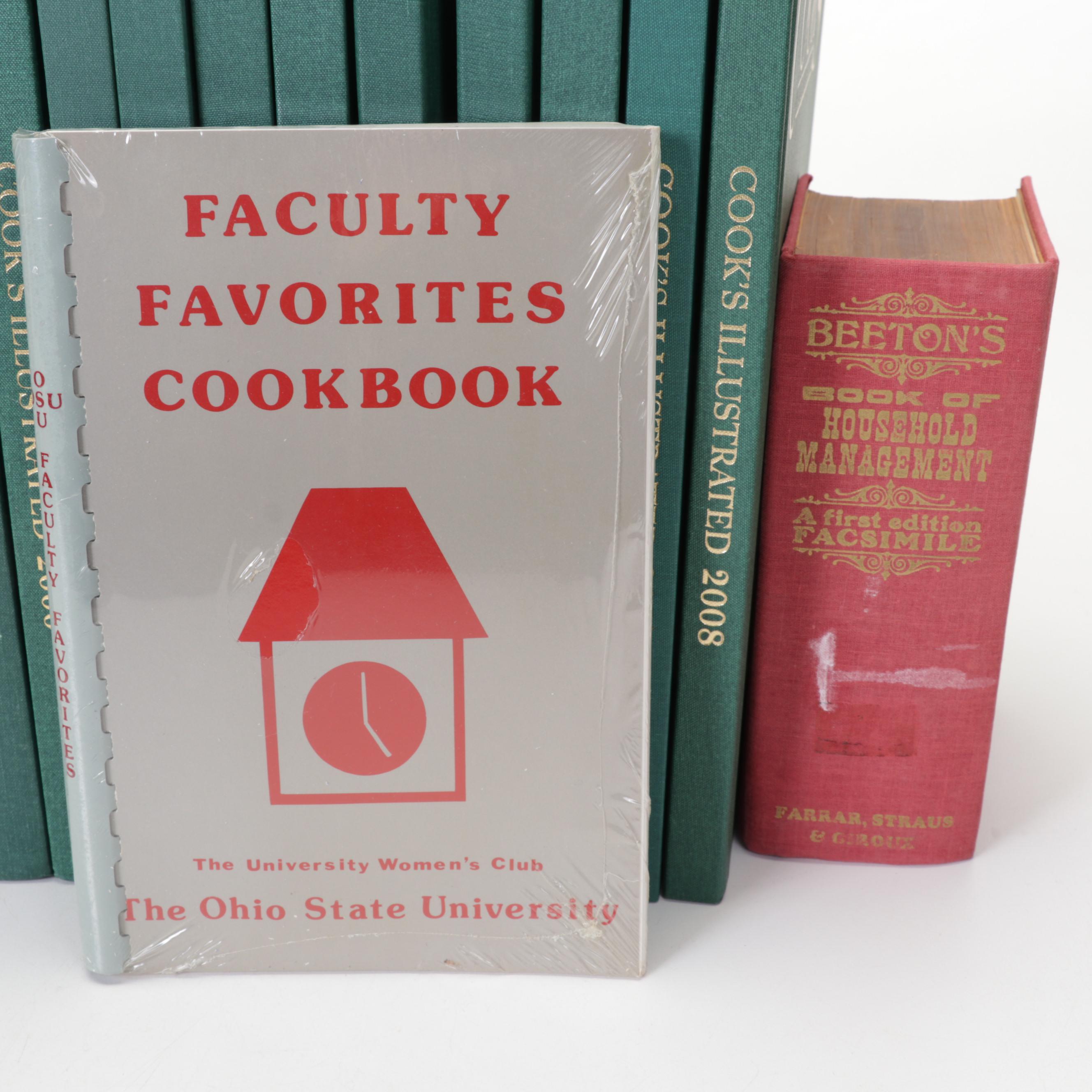 Cook's Illustrated Bound Annual Volumes, 1993 - 2008 and Other Cookbooks