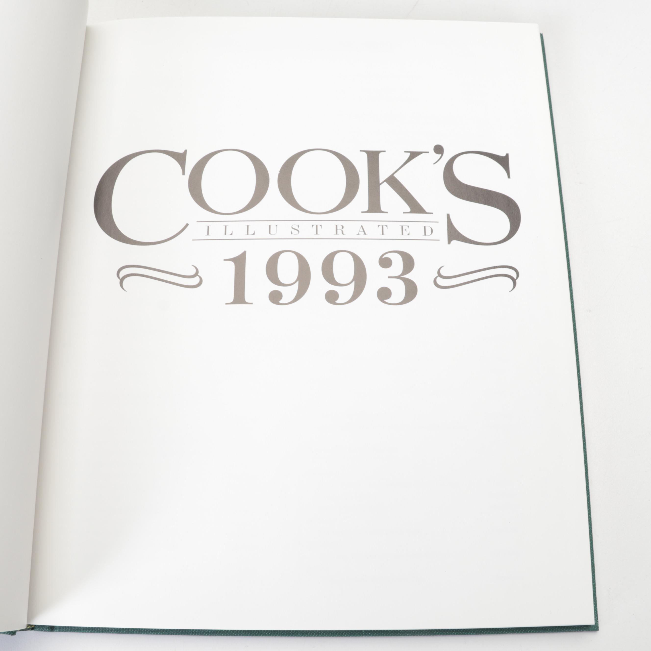 Cook's Illustrated Bound Annual Volumes, 1993 - 2008 and Other Cookbooks