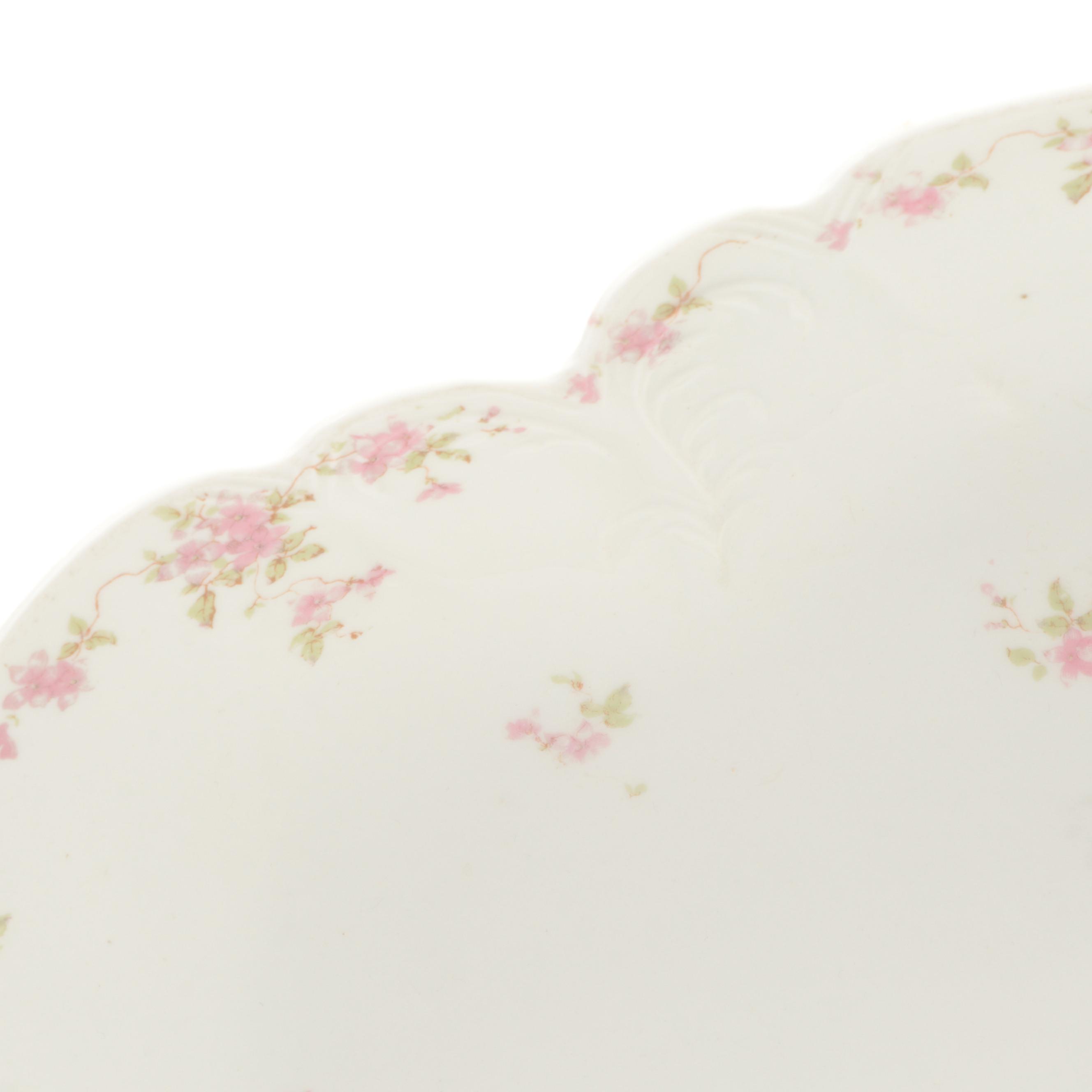 Haviland & Co. Limoges Pink Spray Porcelain Oval Platter