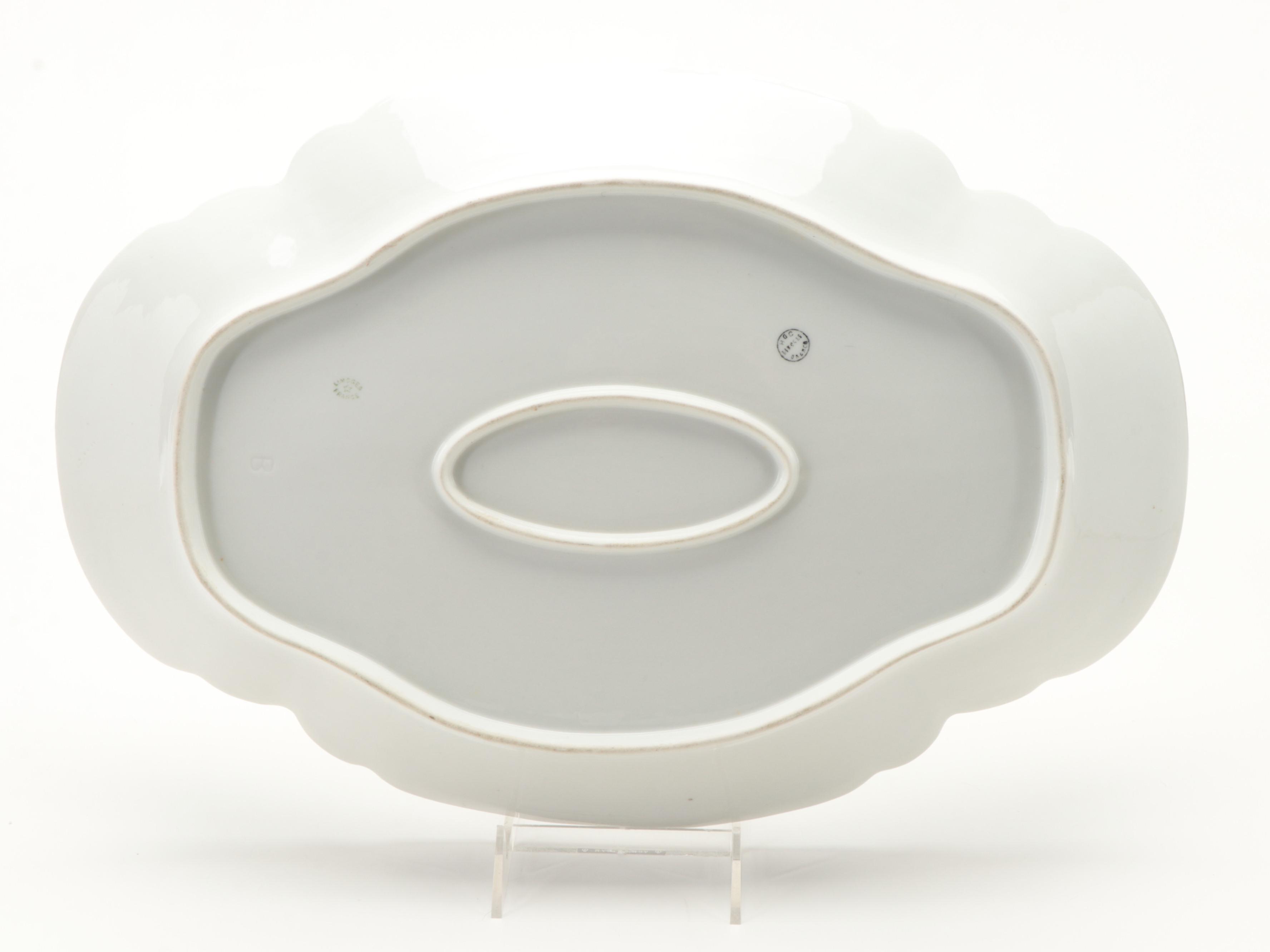 Haviland & Co. Limoges Pink Spray Porcelain Oval Platter