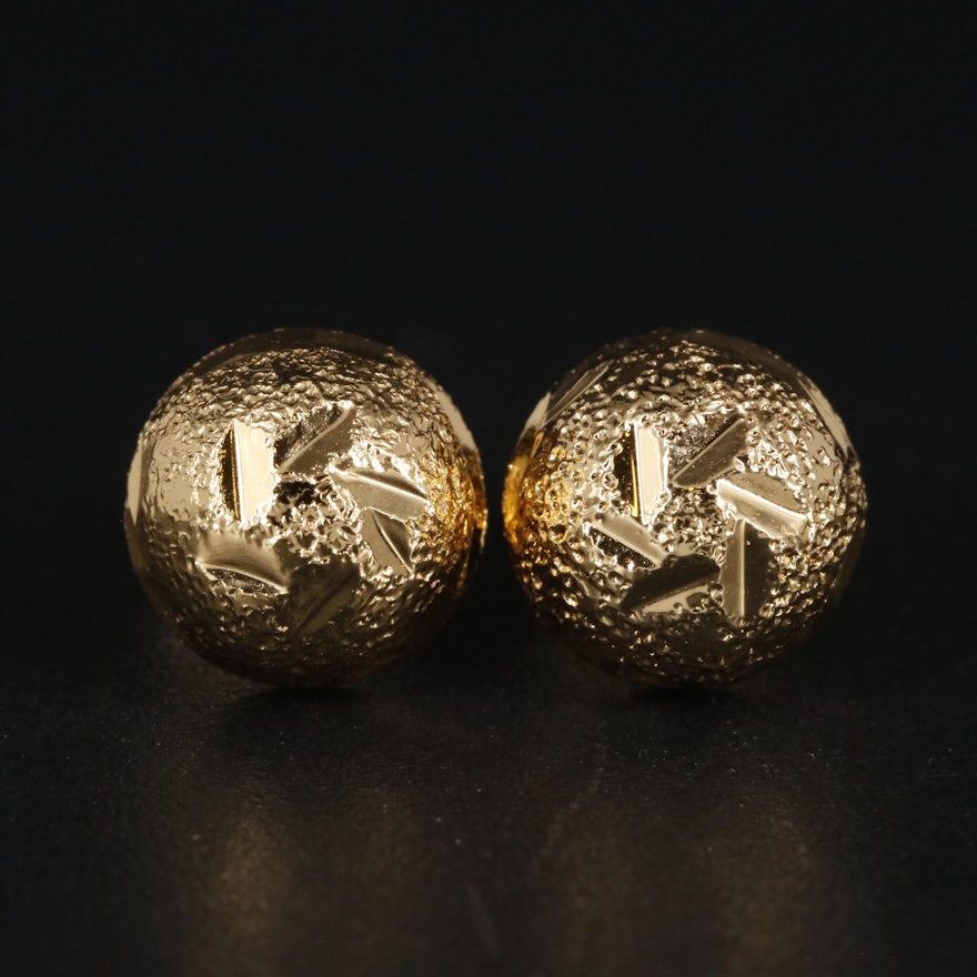 Sterling Silver Button Earrings