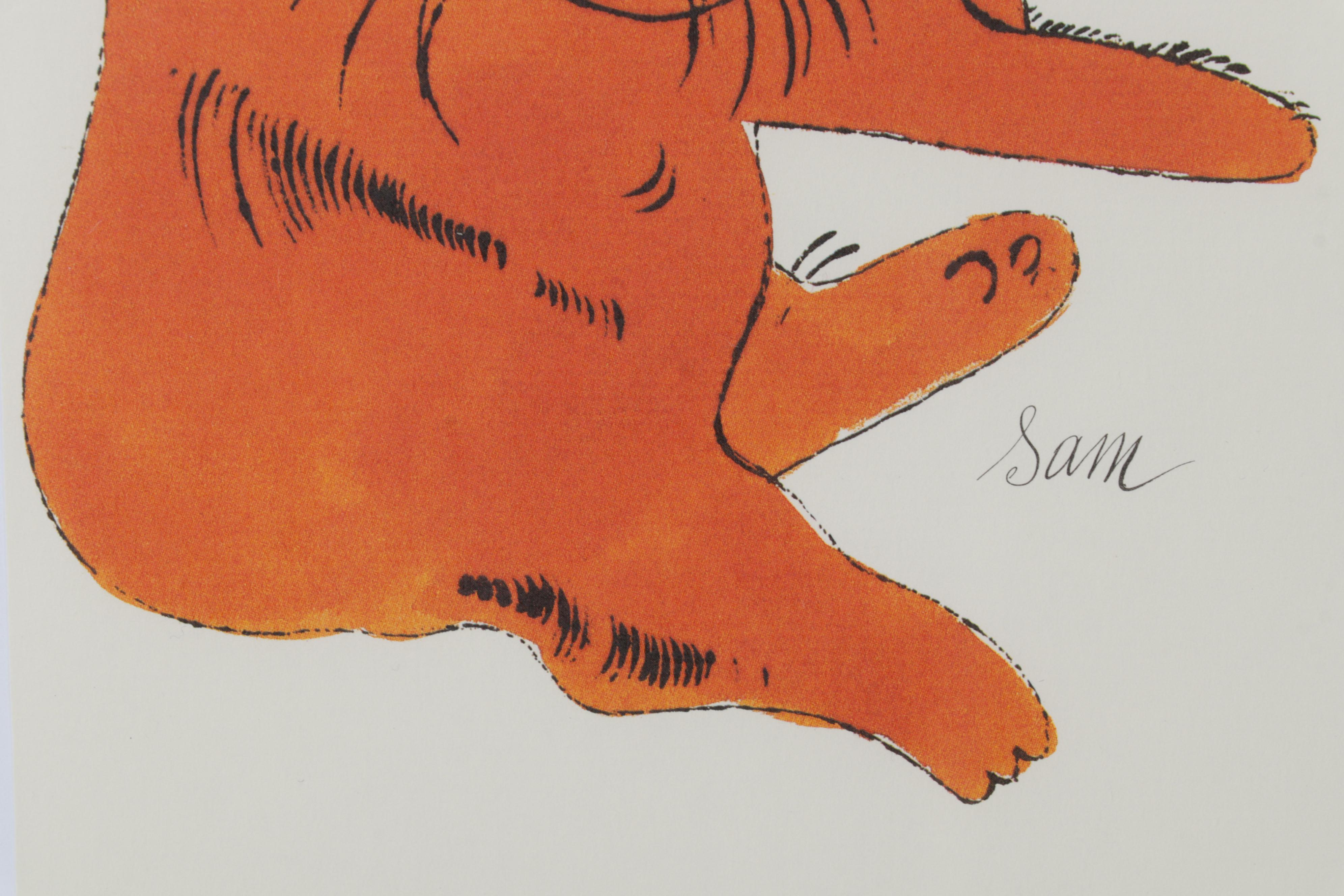 Offset Lithograph After Andy Warhol From "25 Cats Name Sam and One Blue Pussy"