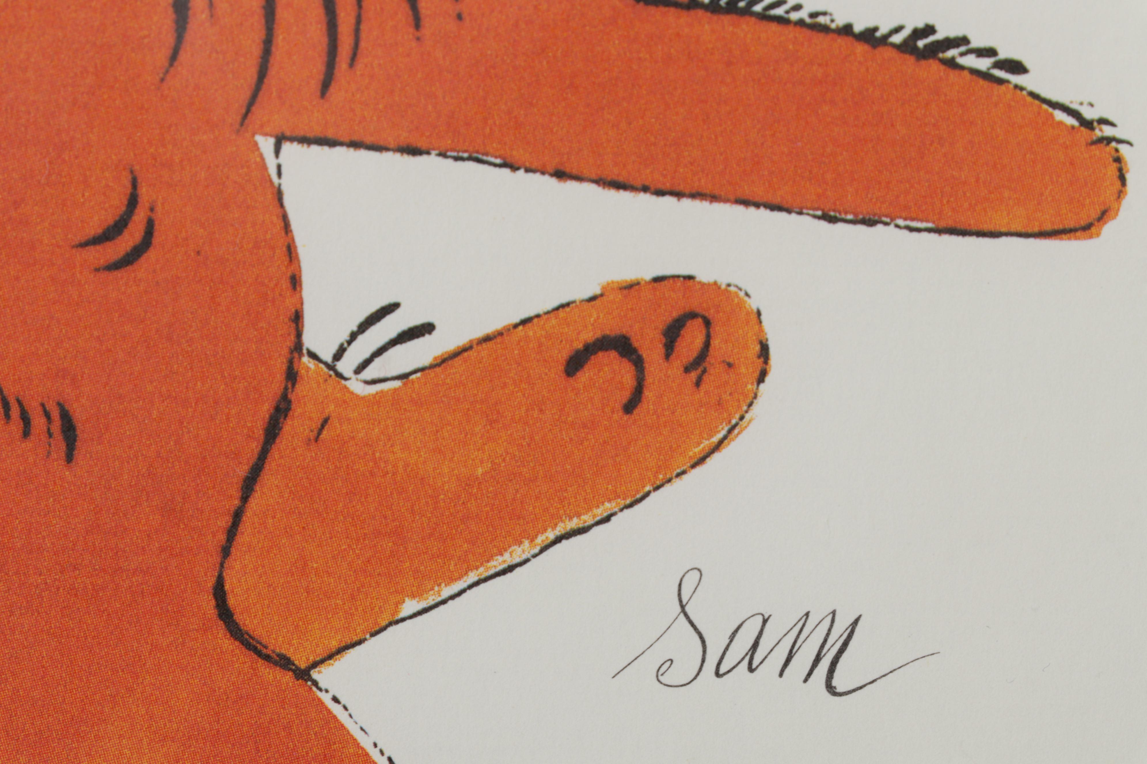 Offset Lithograph After Andy Warhol From "25 Cats Name Sam and One Blue Pussy"