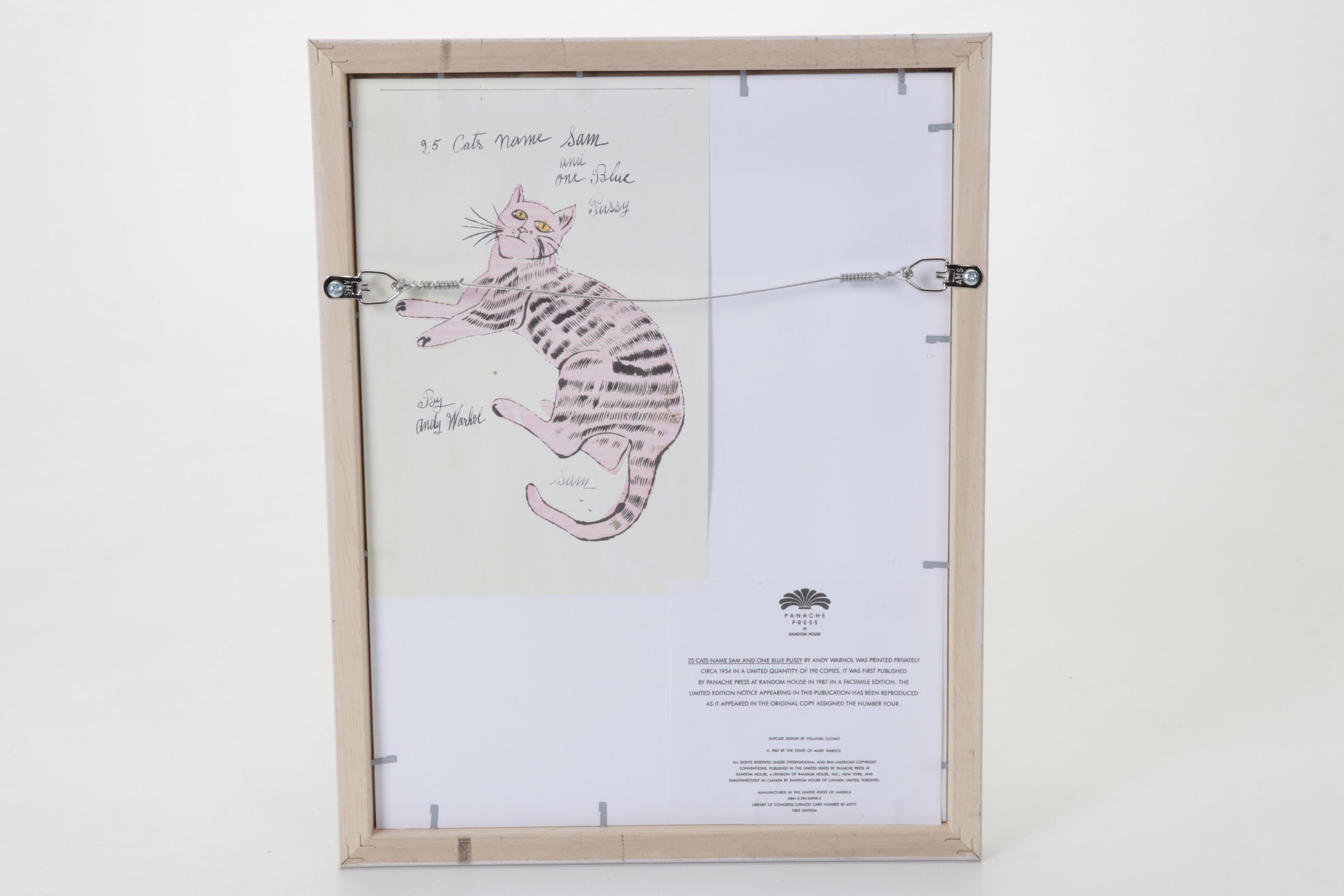 Offset Lithograph After Andy Warhol From "25 Cats Name Sam and One Blue Pussy"