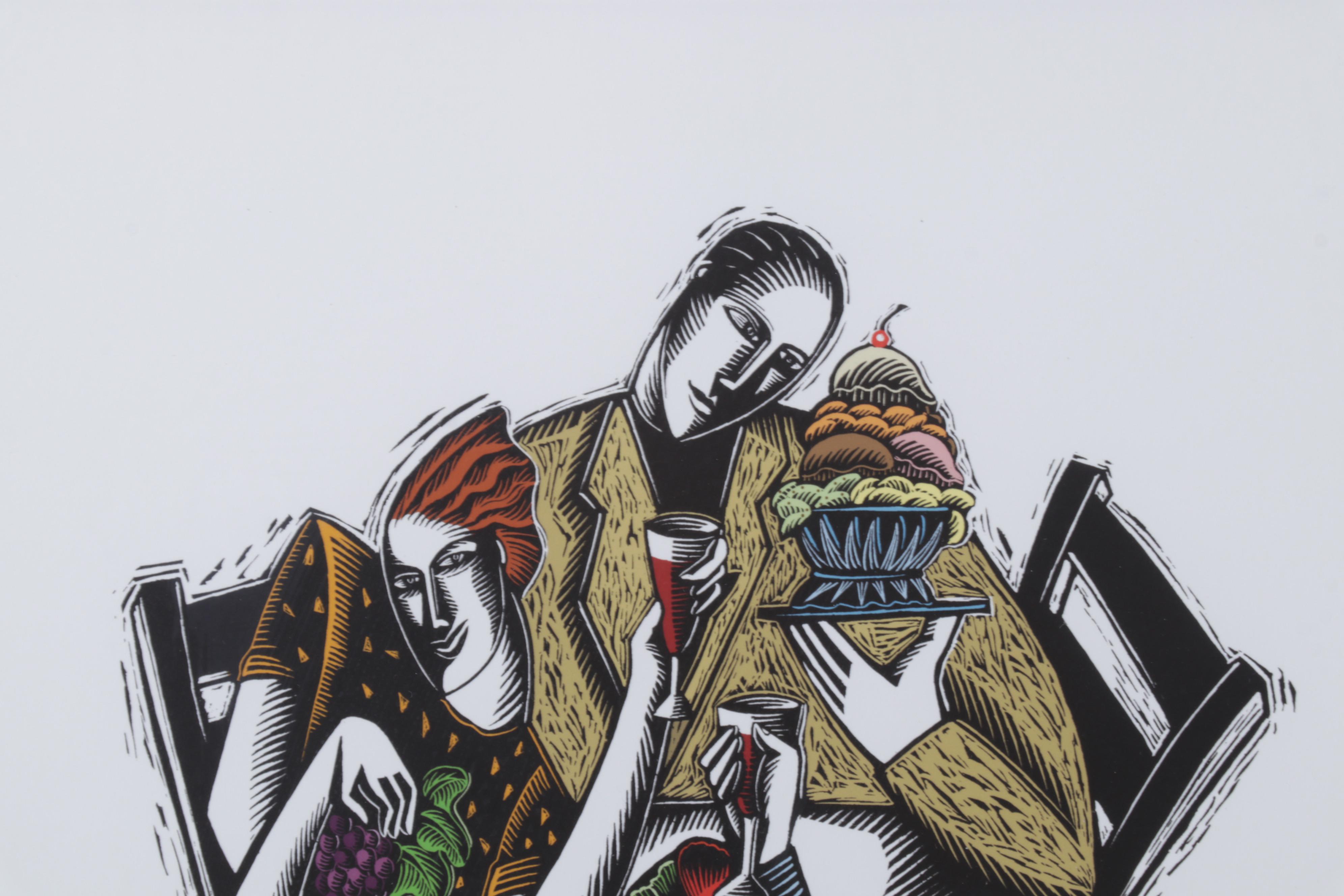 Evangelia Philippidis Giclées "Eat, Drink, and Be Merry" and "The Europeans"