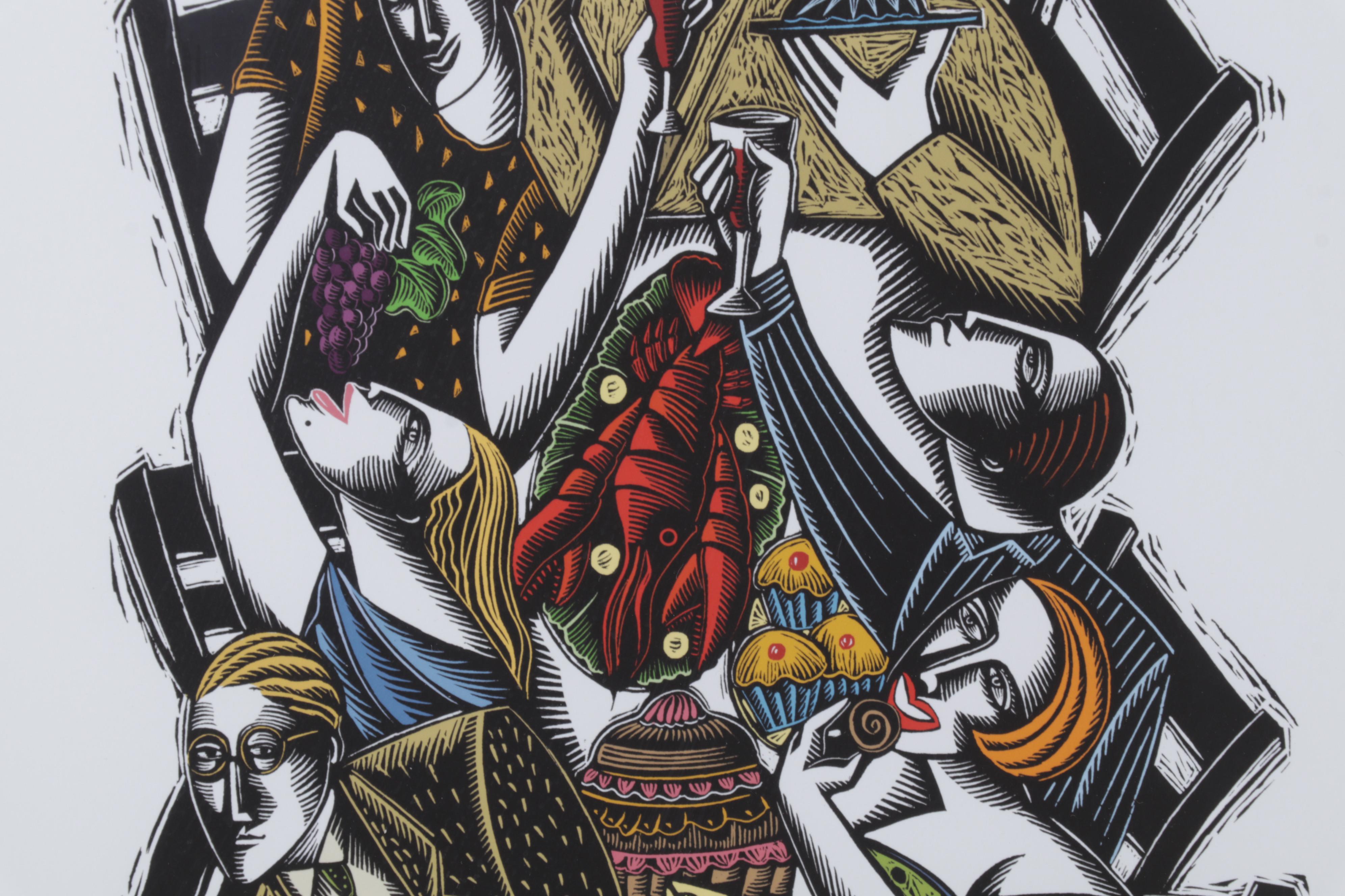 Evangelia Philippidis Giclées "Eat, Drink, and Be Merry" and "The Europeans"