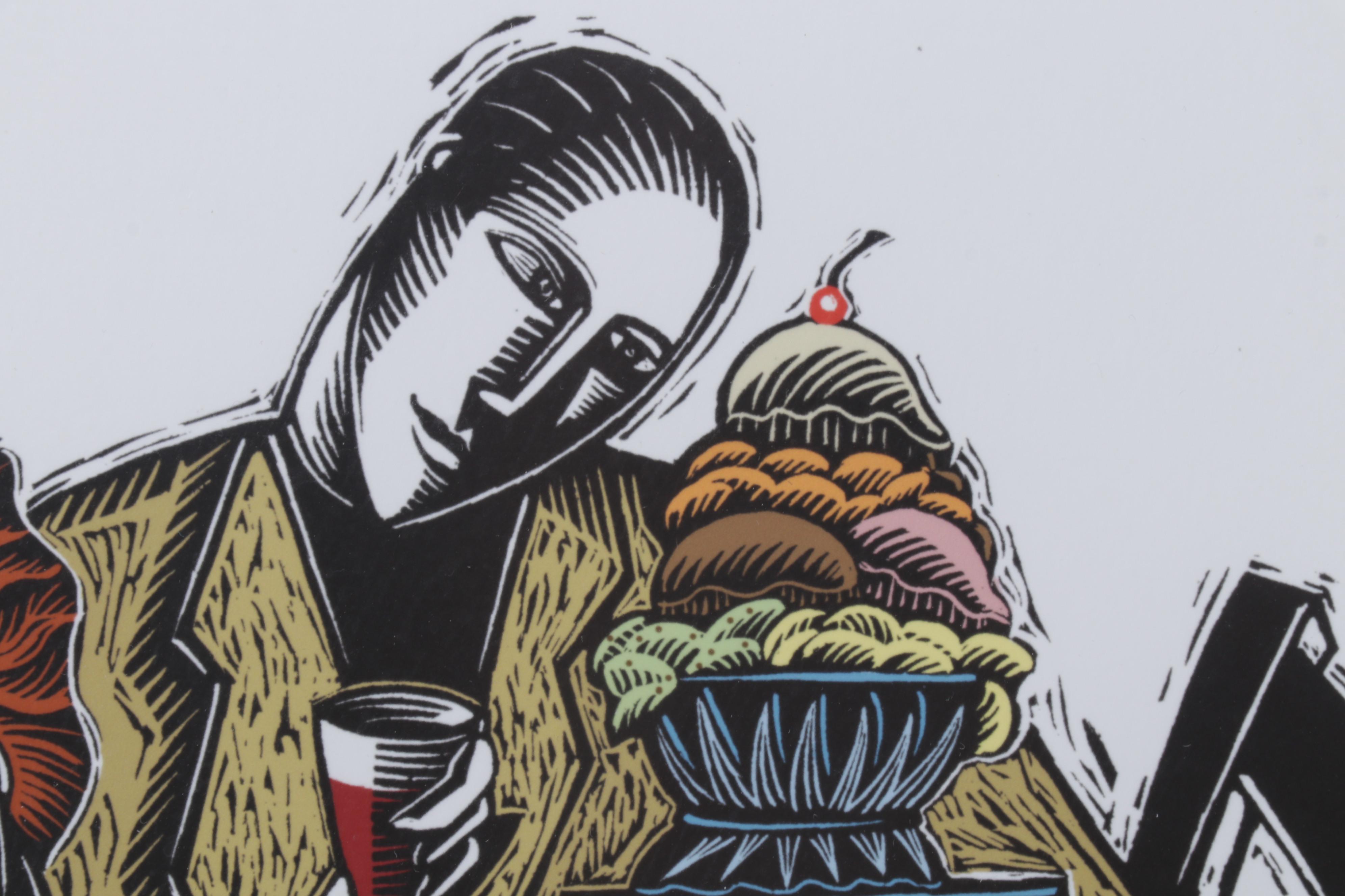 Evangelia Philippidis Giclées "Eat, Drink, and Be Merry" and "The Europeans"