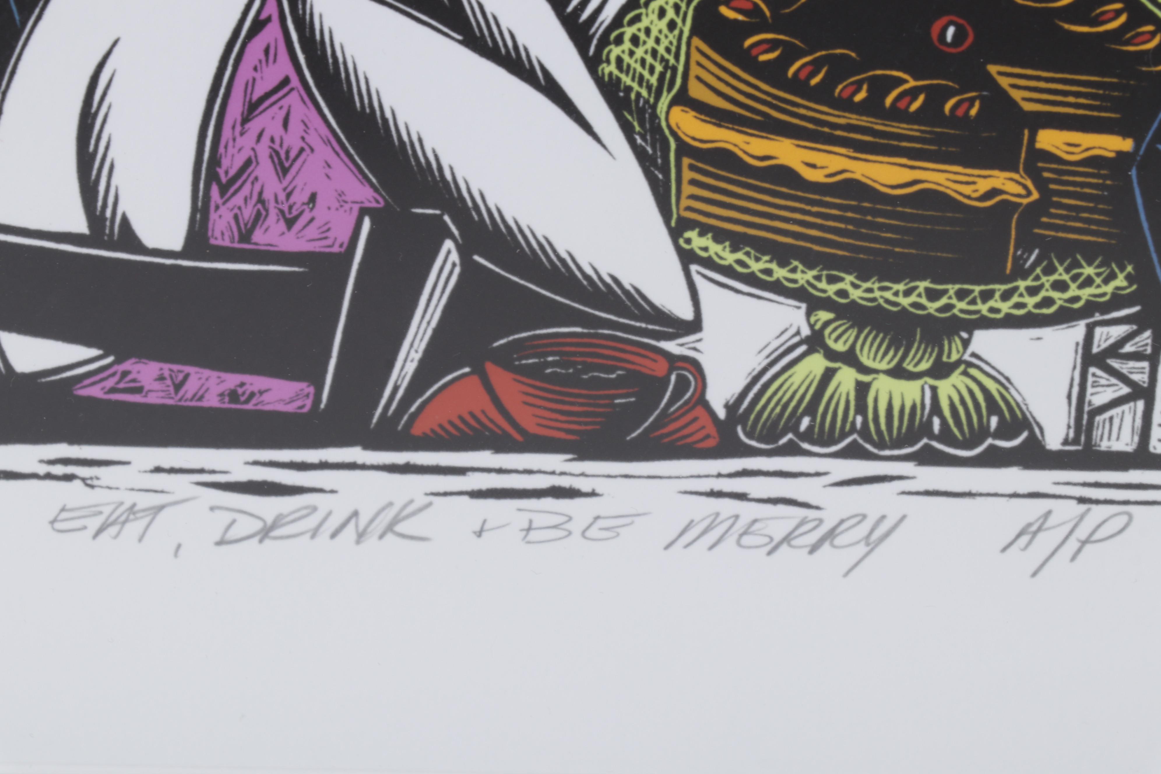 Evangelia Philippidis Giclées "Eat, Drink, and Be Merry" and "The Europeans"