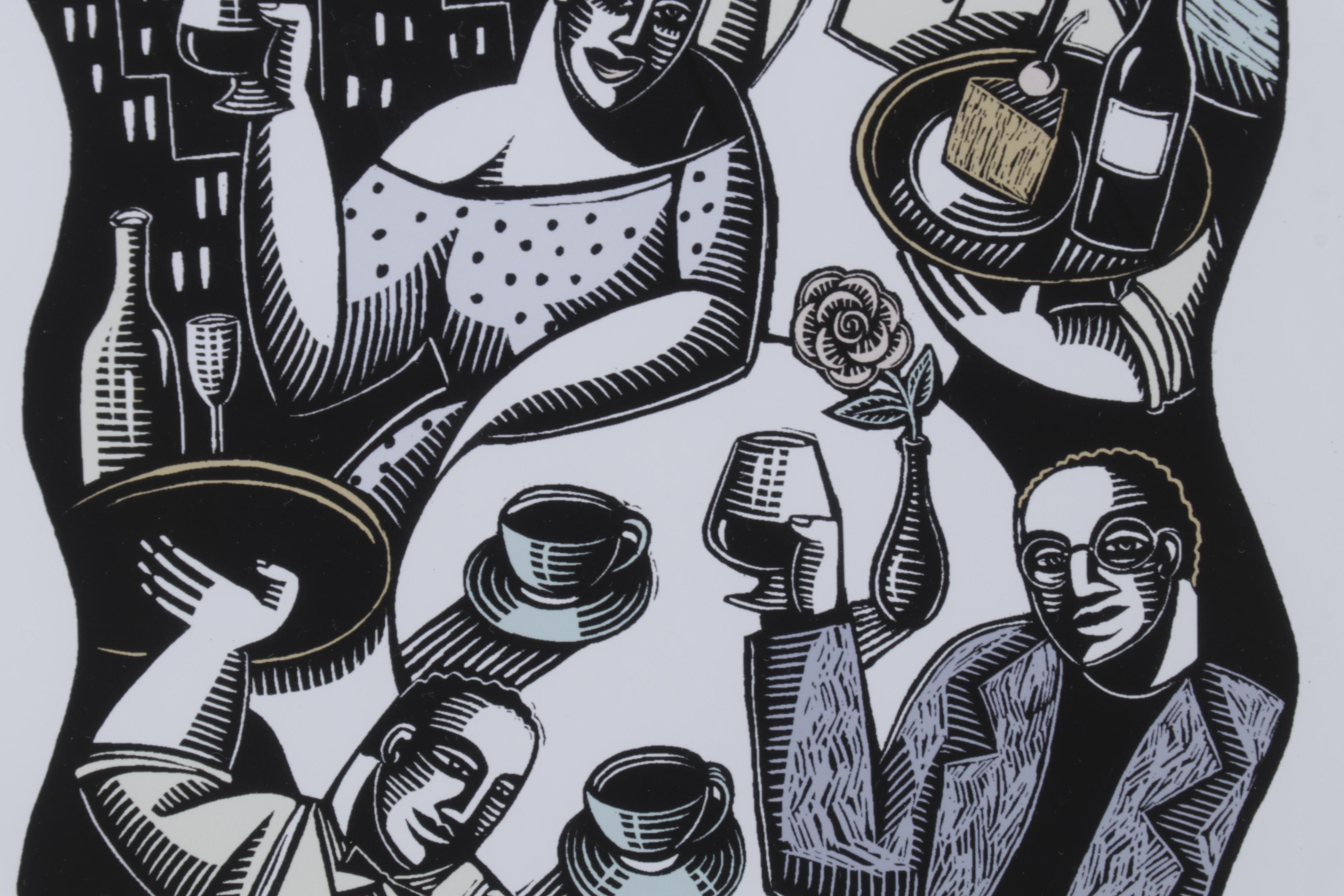 Evangelia Philippidis Giclées "Eat, Drink, and Be Merry" and "The Europeans"