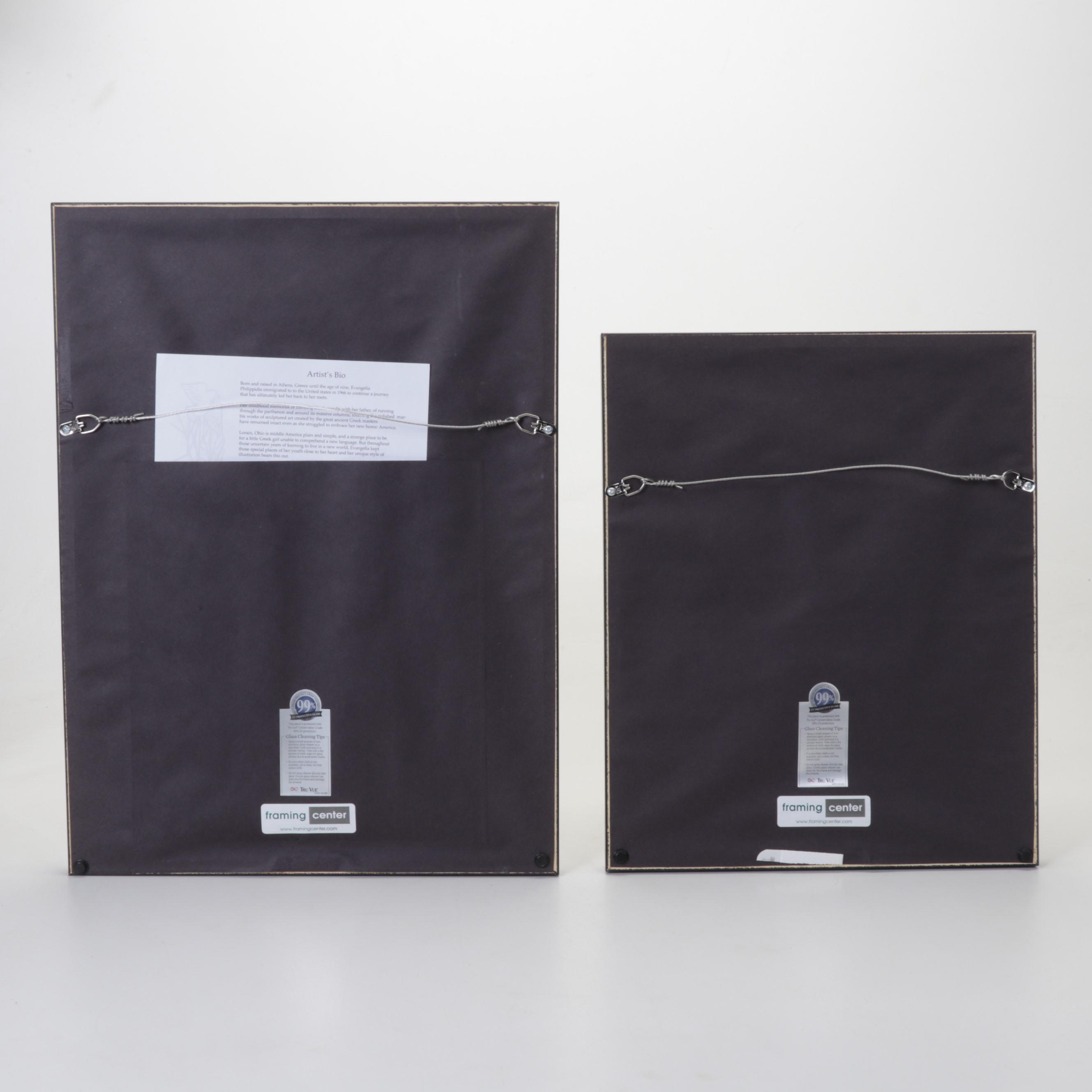 Evangelia Philippidis Giclées "Eat, Drink, and Be Merry" and "The Europeans"